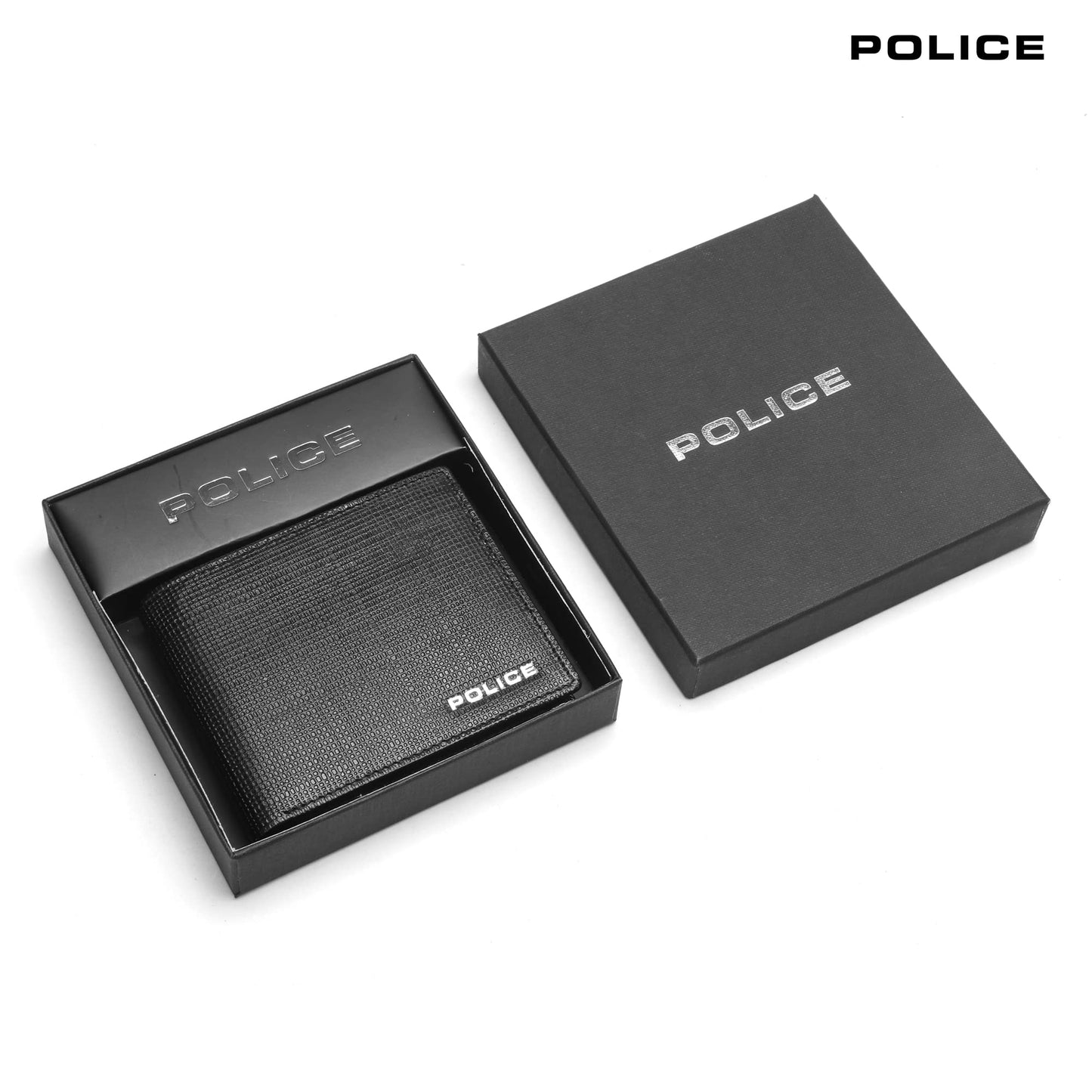 Police Branded Wallet for Men Leather Original | Premium Coin Wallet for Men Stylish Genuine Leather Gents Purse with 4 Credit Card Holder Slots | 2 Slip-in Pockets | Ideal Diwali Gifts -Black