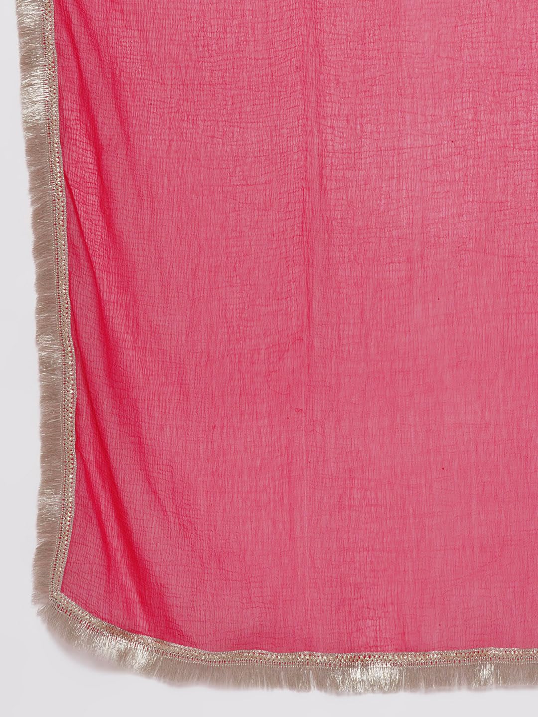 Bitiya by Bhama Girls Yellow Jacquard booti Lehenga Choli Ready to Wear with Pink Dupatta