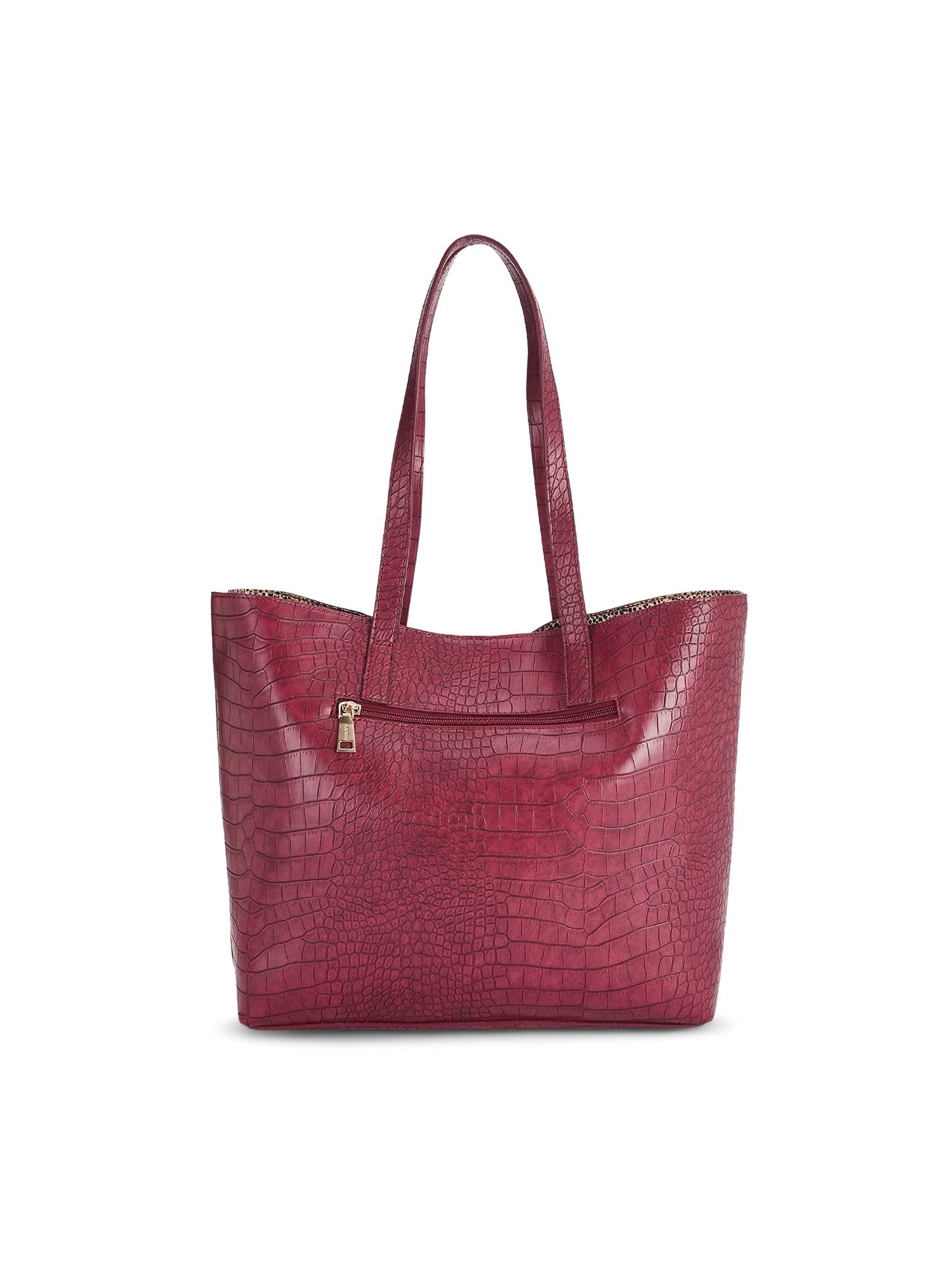 Caprese womens OPRAH T Large MAROON Tote Bag