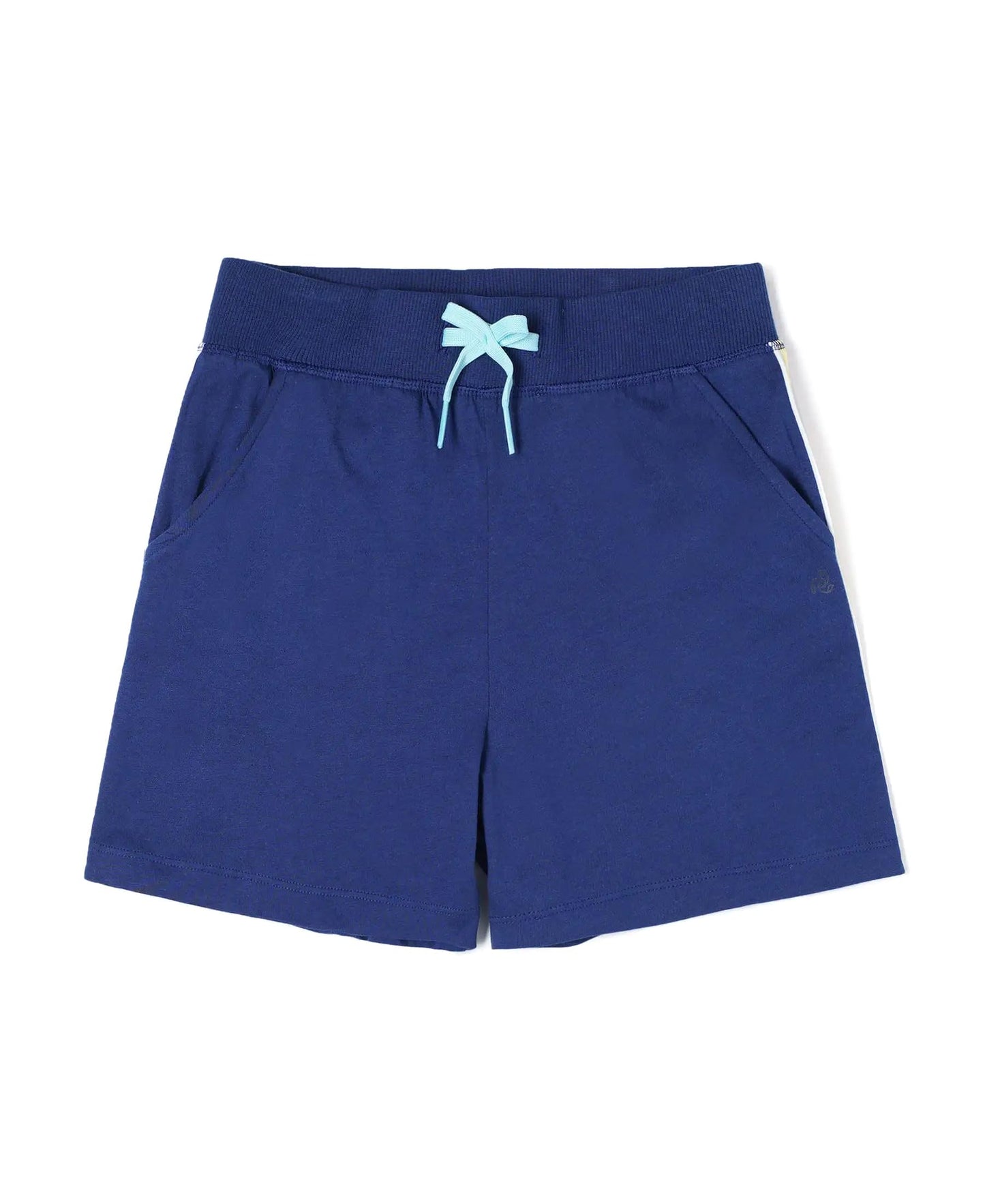 Jockey Girls Super Combed Cotton Regular Fit Shorts with Side Pockets & Drawstring Closure_Style_AG63_Blue Depth_11-12 Yrs