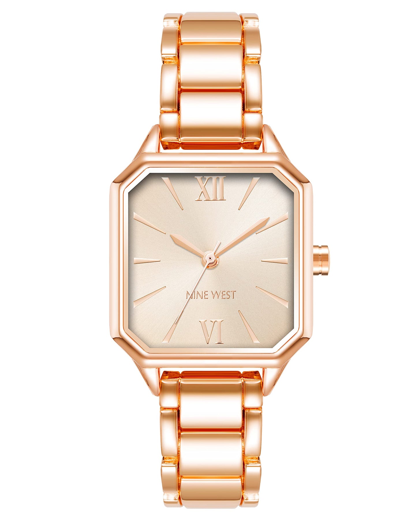 Nine West Women's Bracelet Watch, Analog Display, Metal Band, Limited Movement, Chronograph, Rose Gold-Tone