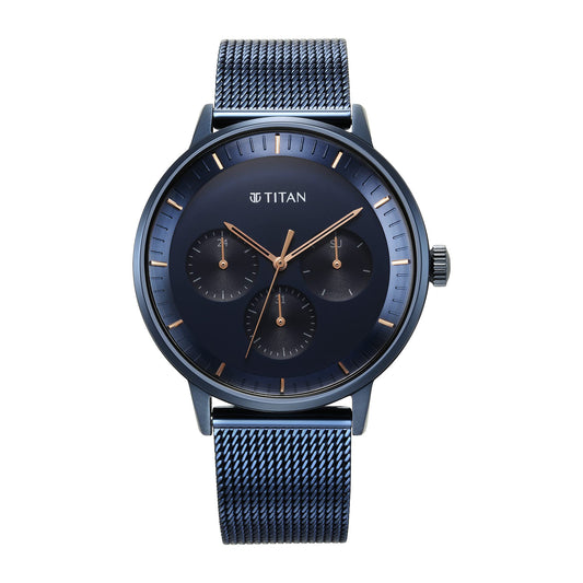 Titan Analog Blue Dial Men's Casual Watch