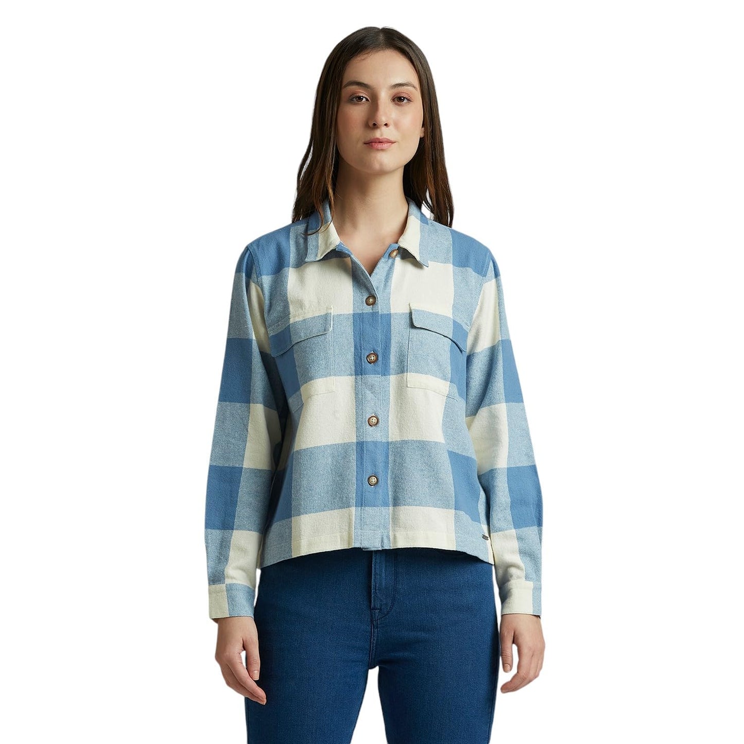 Pepe Jeans Women's Relaxed Fit Shirt (PL305064_Blue