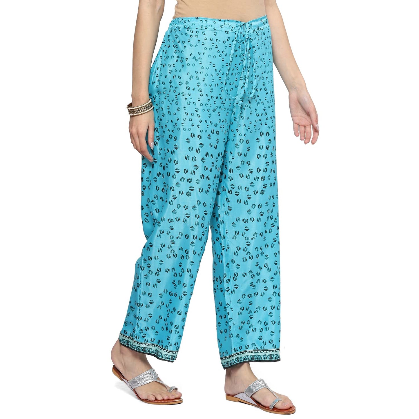 BIBA Women Printed Relaxed Mix and Match(Summer P19242_Blue_XL)