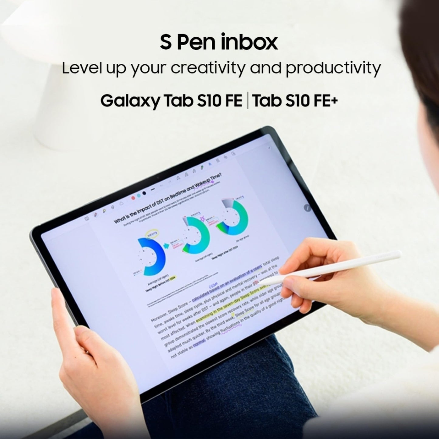 Samsung Galaxy Tab S10 FE, S Pen in-Box, 27.7 cm (10.9 inch) LCD Display, 8 GB RAM, 128 GB Storage, Wi-Fi Tablet, Blue