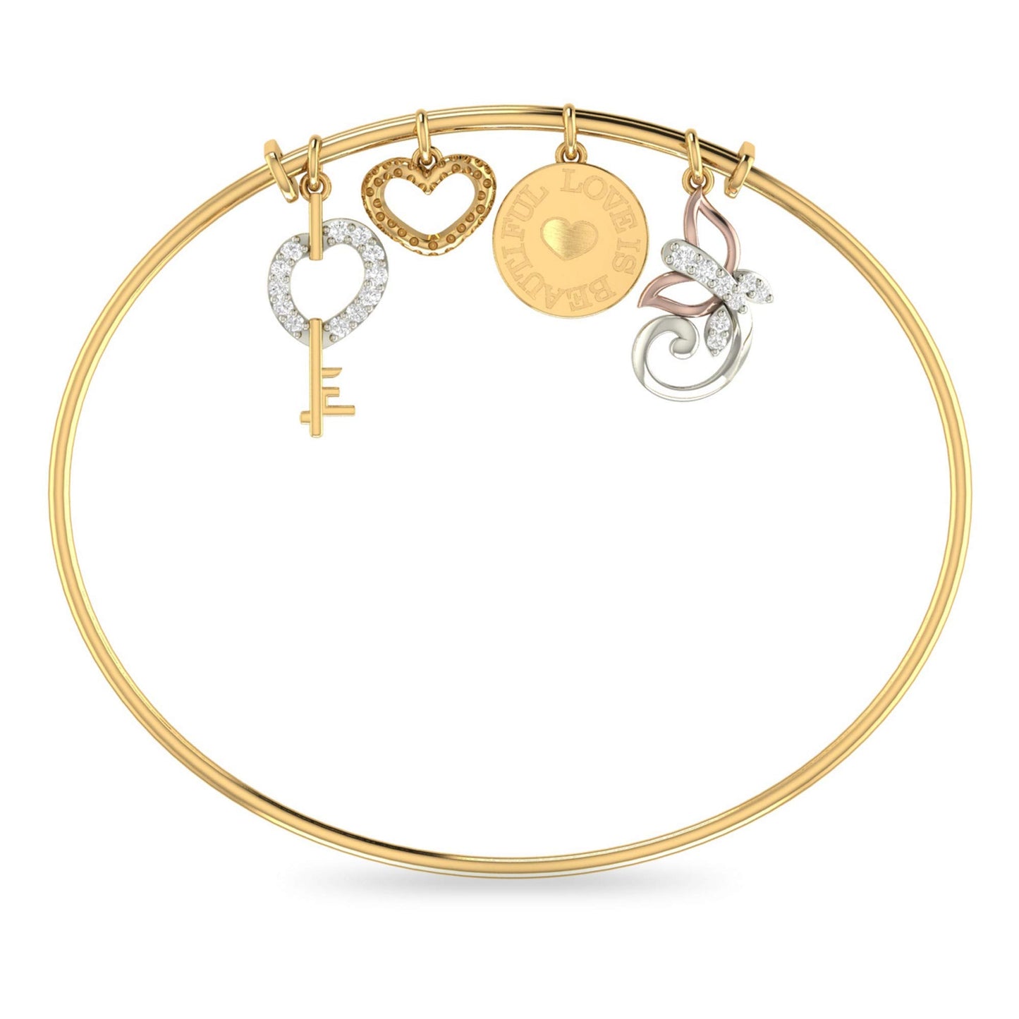 PC Jeweller 18k (750) Yellow Gold and Diamond Bracelet for Women