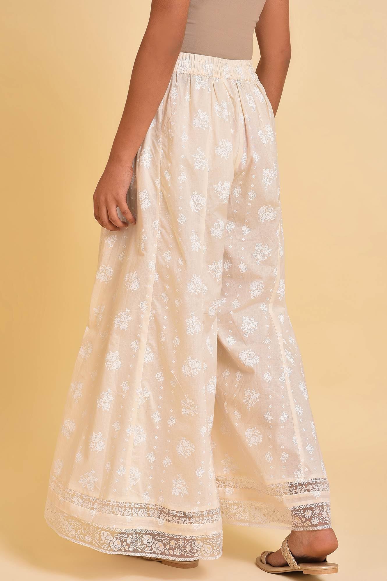 W Pure Cotton Strechable Divided Skirts for Women | Pure Cotton Divided Skirts for Women | Culottes for Women | W for Woman