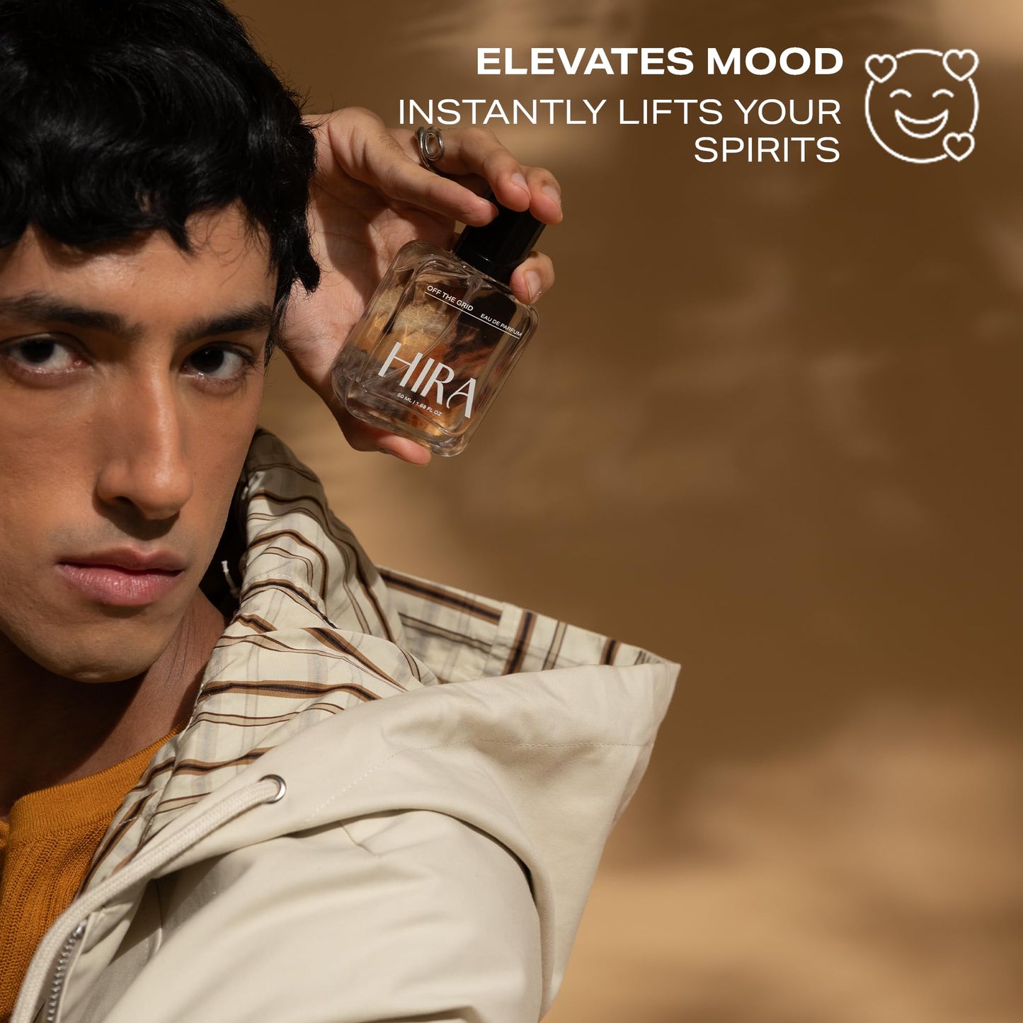 HIRA Off The Grid Perfume for Men | Perfume for Men Long Lasting Smell | Best Men Perfume with Earthy & Citrus Notes | Fresh Everyday Fragrance | 50ml Eau De Parfum for Men