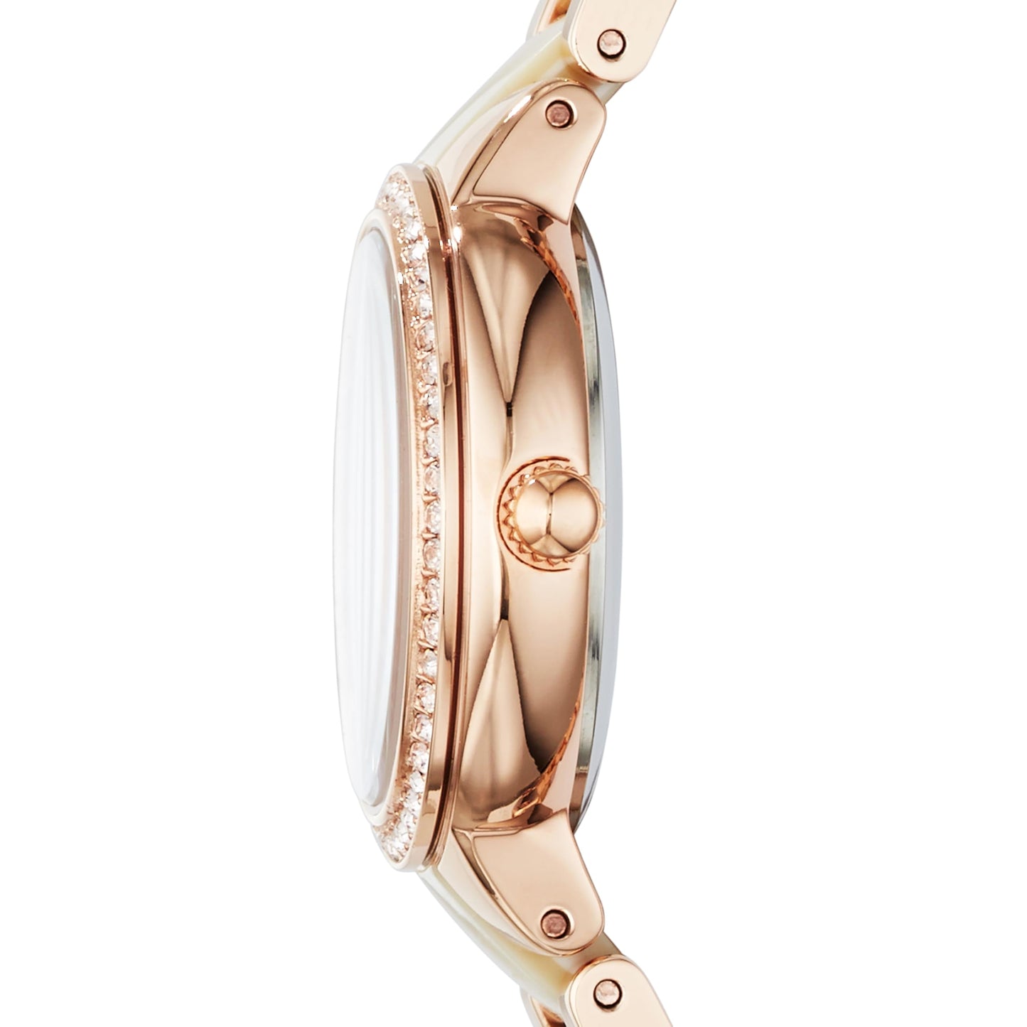 Fossil Women Leather Virginia Analog Mother of Pearl Dial Watch-Es3716, Band Color-Multicolor