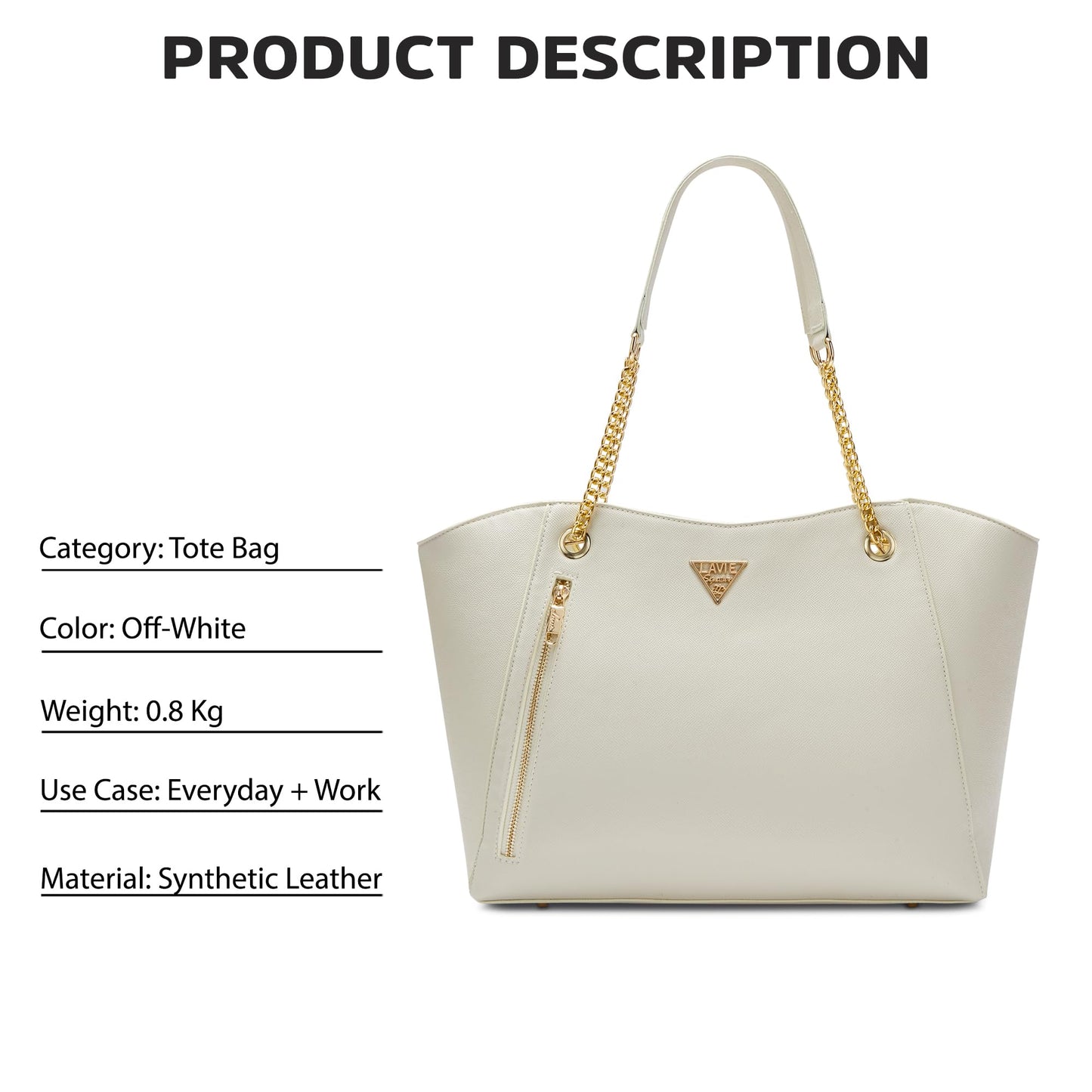 Lavie Signature Women's Houston Tote Bag for Women | Tote Handbag for Work | Ladies purse | Stylish Shoulder Bag | Gift for Women