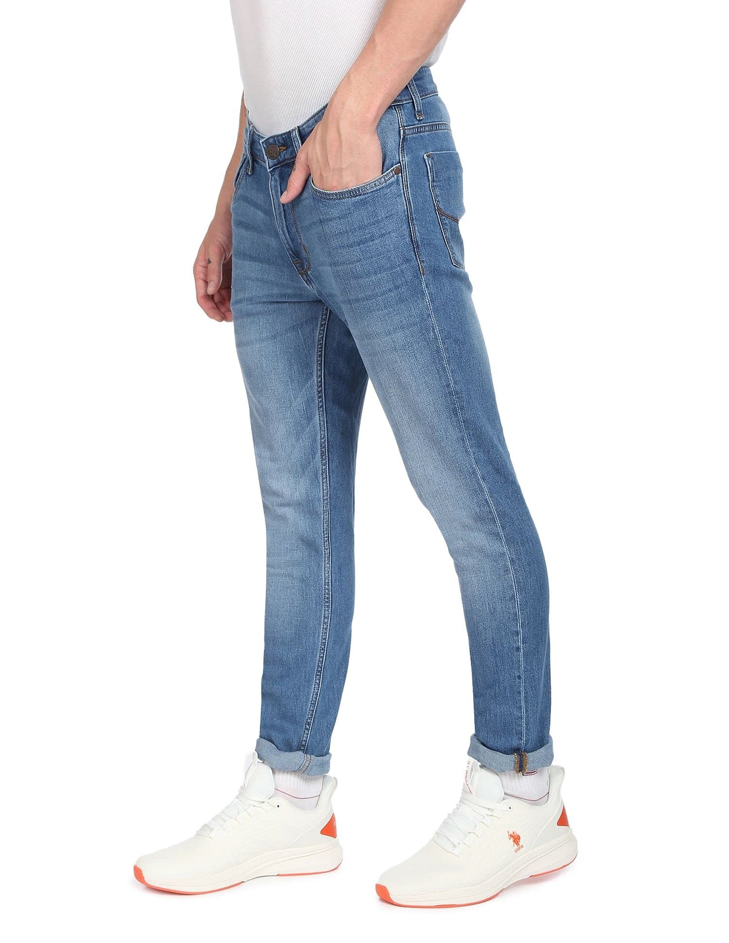 U.S. POLO ASSN. Men's Slim Mid Rise Jeans (Udjc0080_Blue_32)