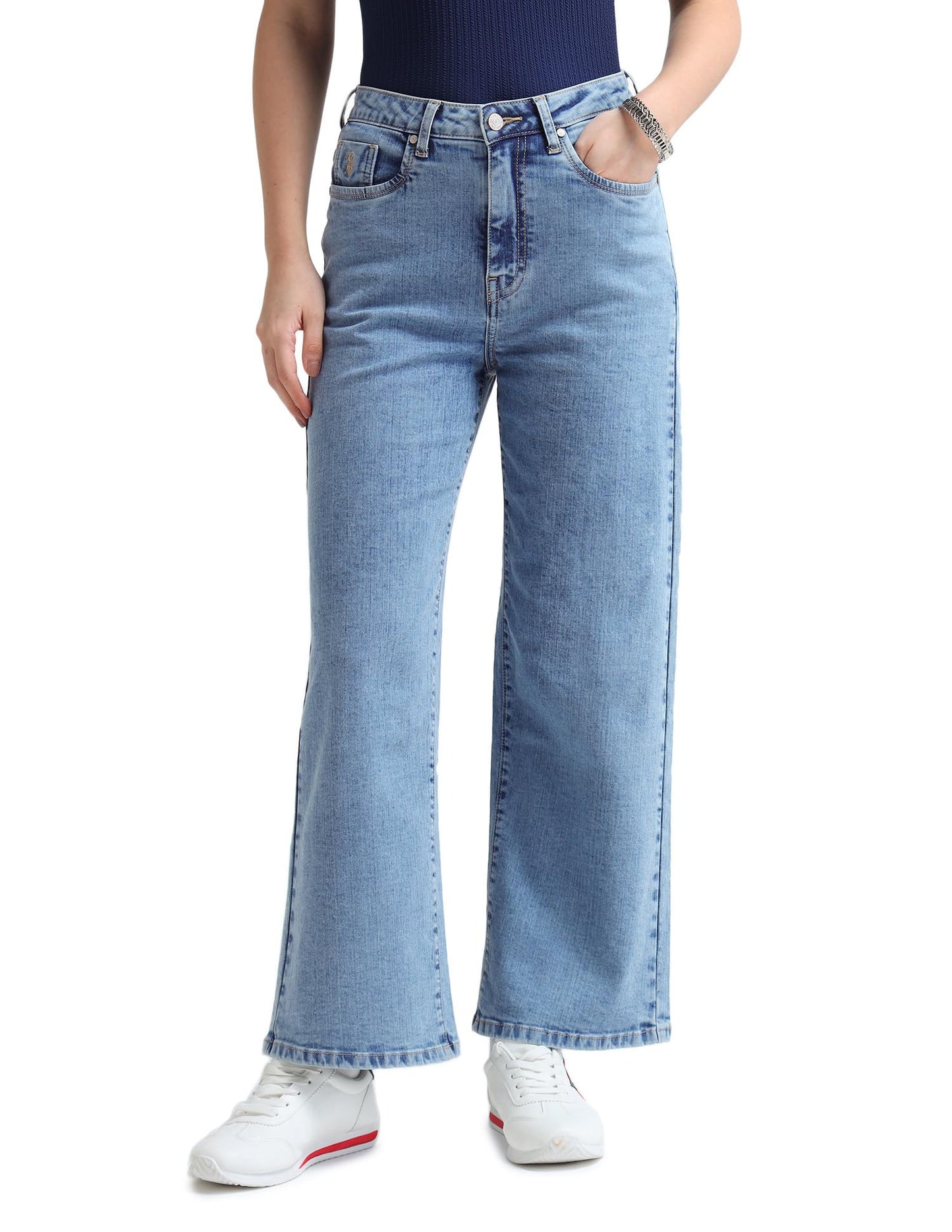 U.S. POLO ASSN. Women's Loose Jeans (UWAW24JEN161_Blue