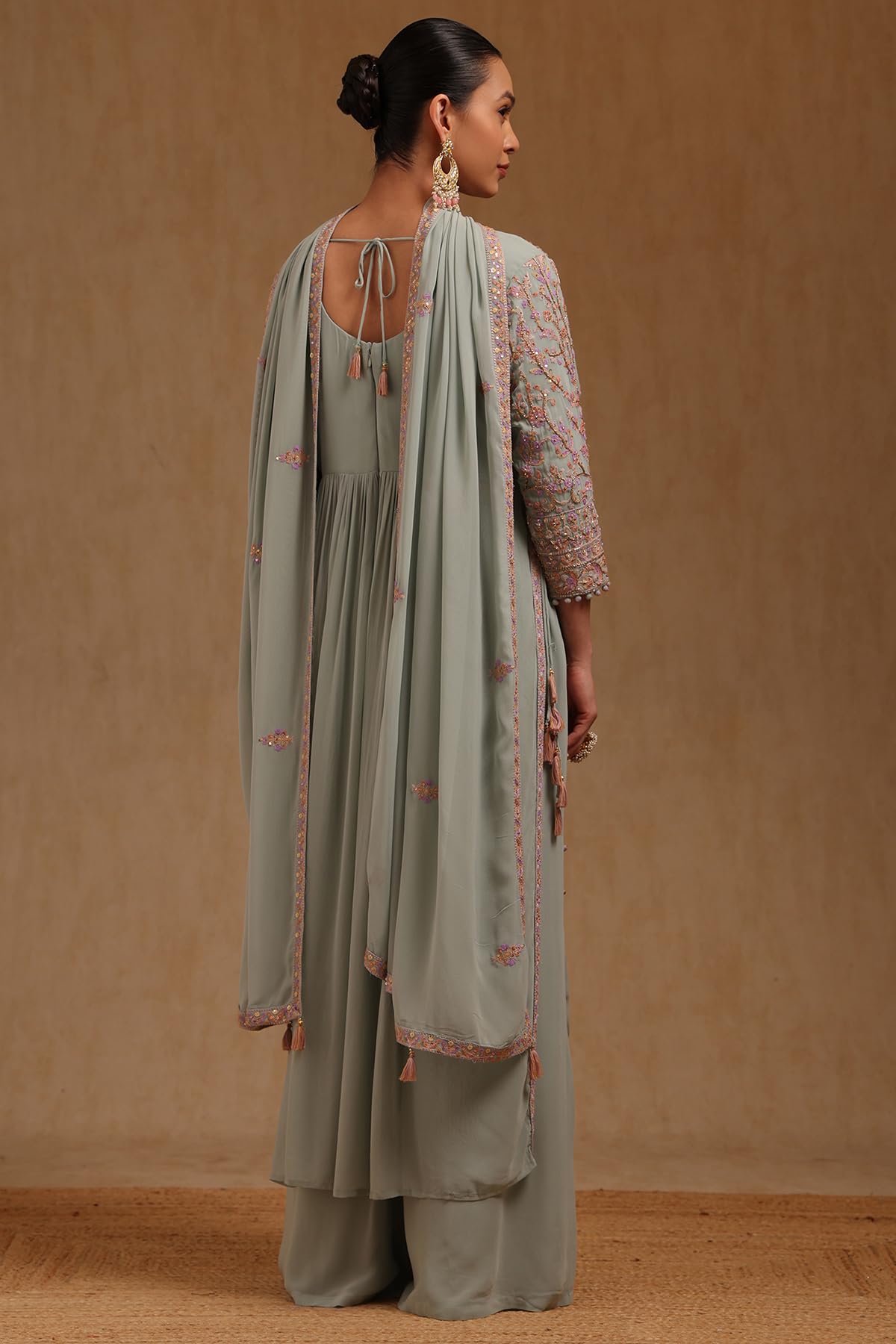 Soch Women's Georgette Salwar Suit Set (OWA5CD22396_Powder Blue