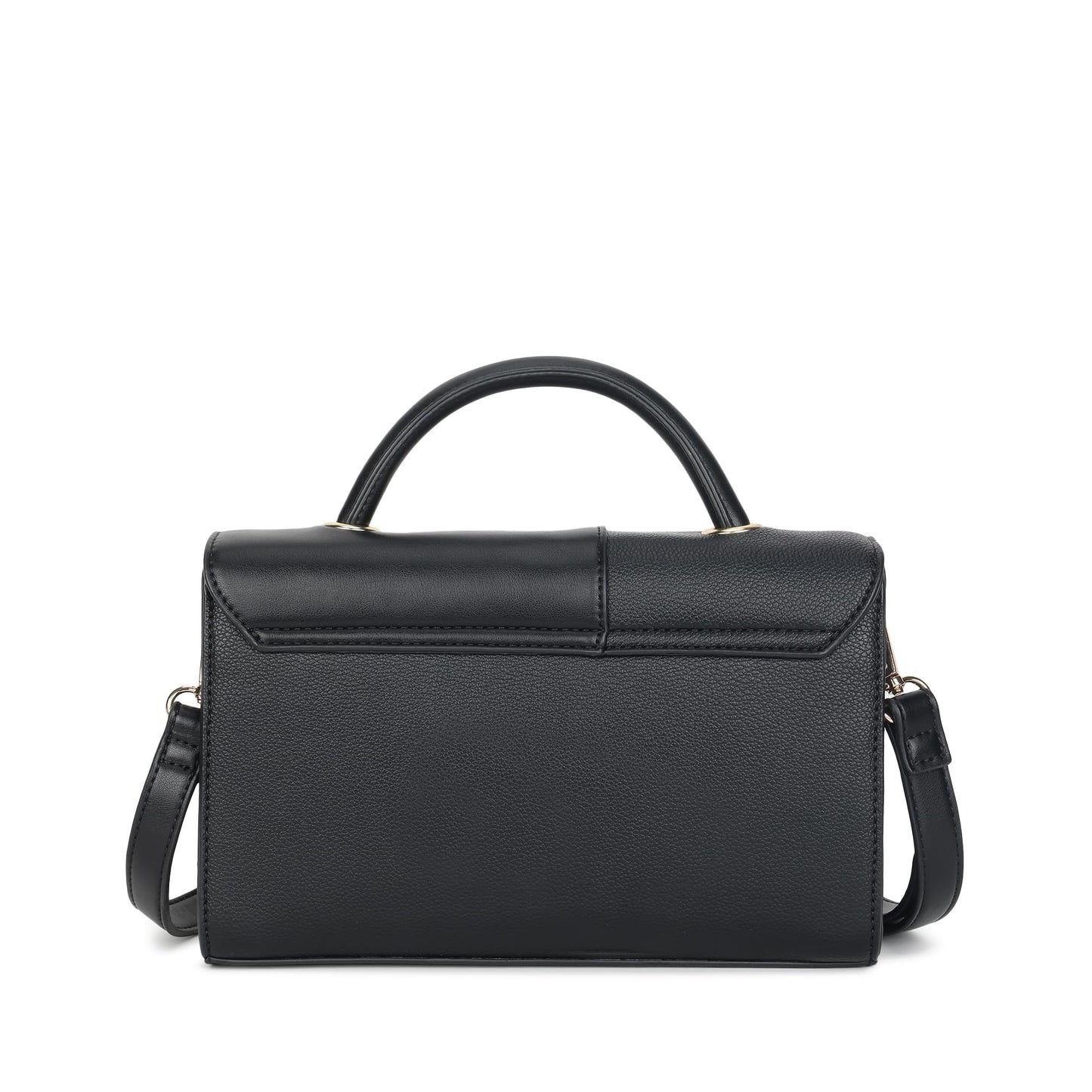 Fastrack Boldlock Satchel Bag | Women’s Faux-Leather Handbag | Top Handle & Detachable Strap | Magnetic Flap + Zipper Closure | Everyday Casual & Work Carry