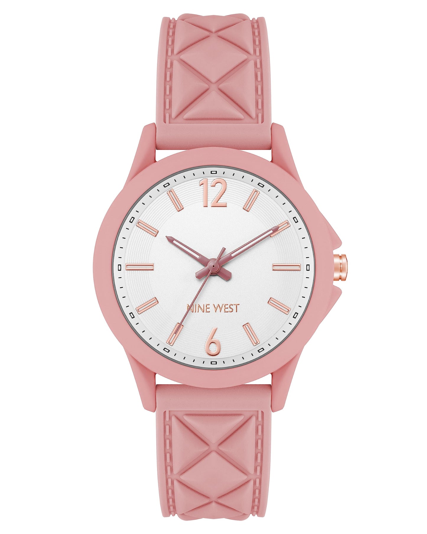 Nine West Women's Patterned Silicone Strap Watch