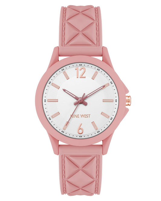 Nine West Women's Patterned Silicone Strap Watch