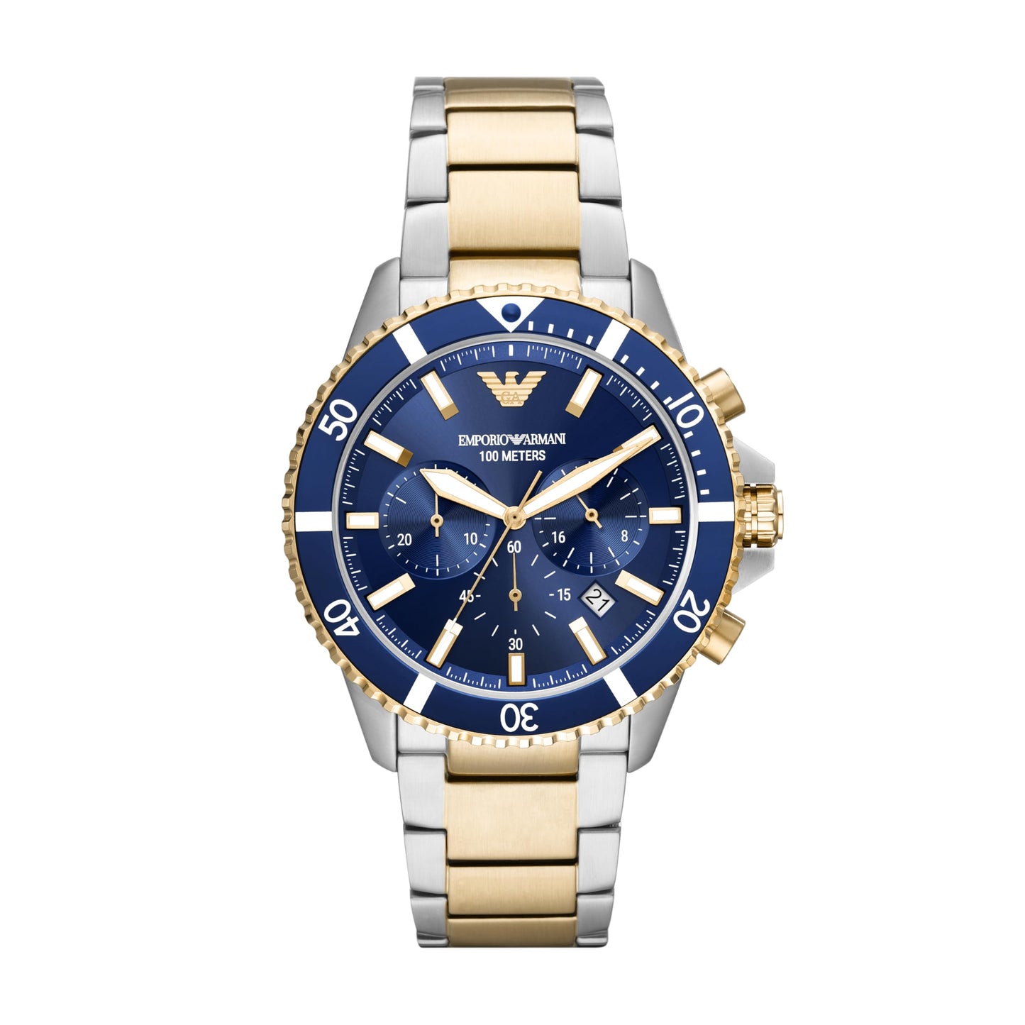 Emporio Armani Analog Blue Dial Men's Watch-AR11362 Stainless Steel, Multicolor Strap