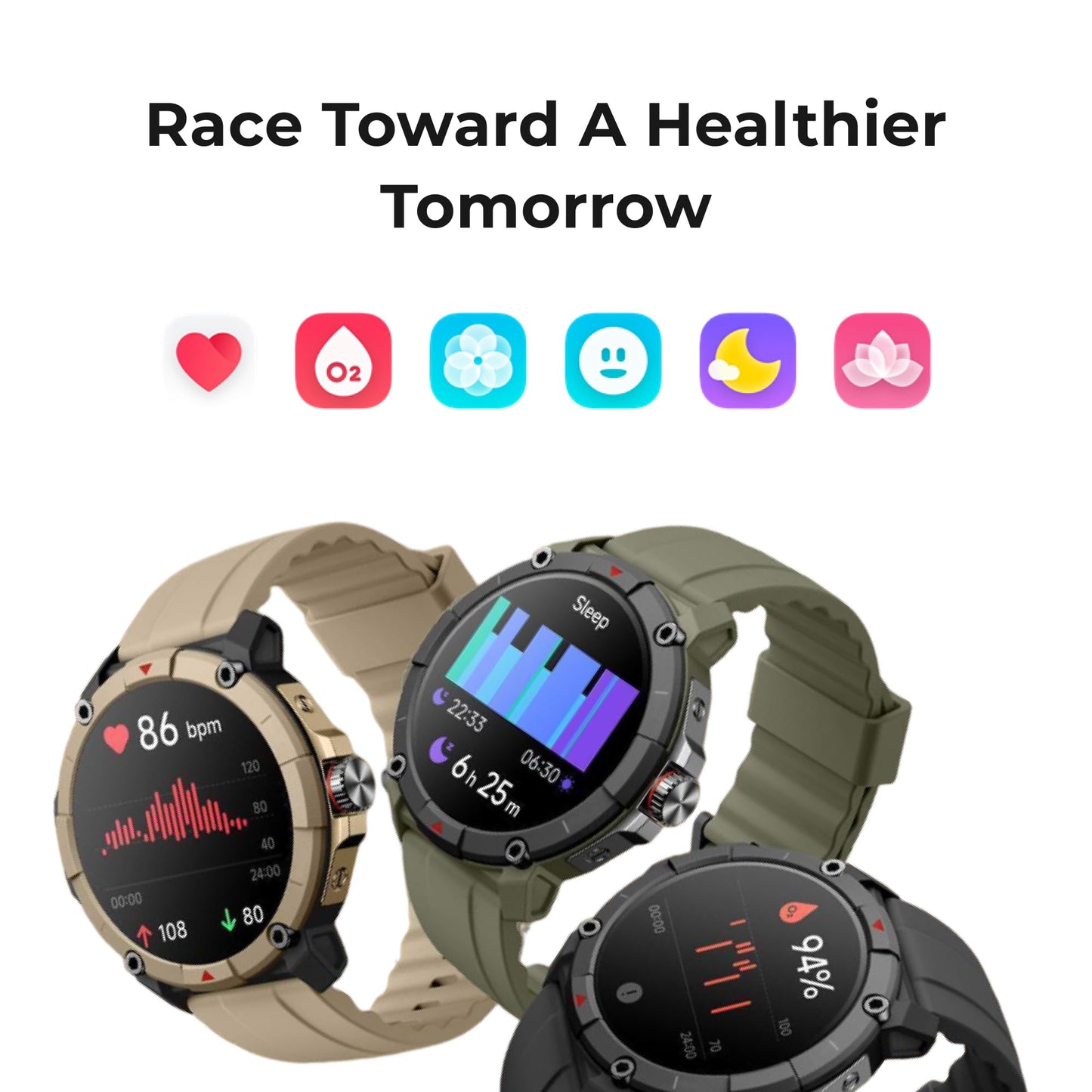 Smart Goat Latest Rugged & Sporty Smart Watch with Alexa, Bluetooth Calling,1.38" HD Display, Touch Screen, 100+ Sports Modes, Waterproof, SpO2, Sleep Monitor, Fitness Tracker,(Golden Ecru)