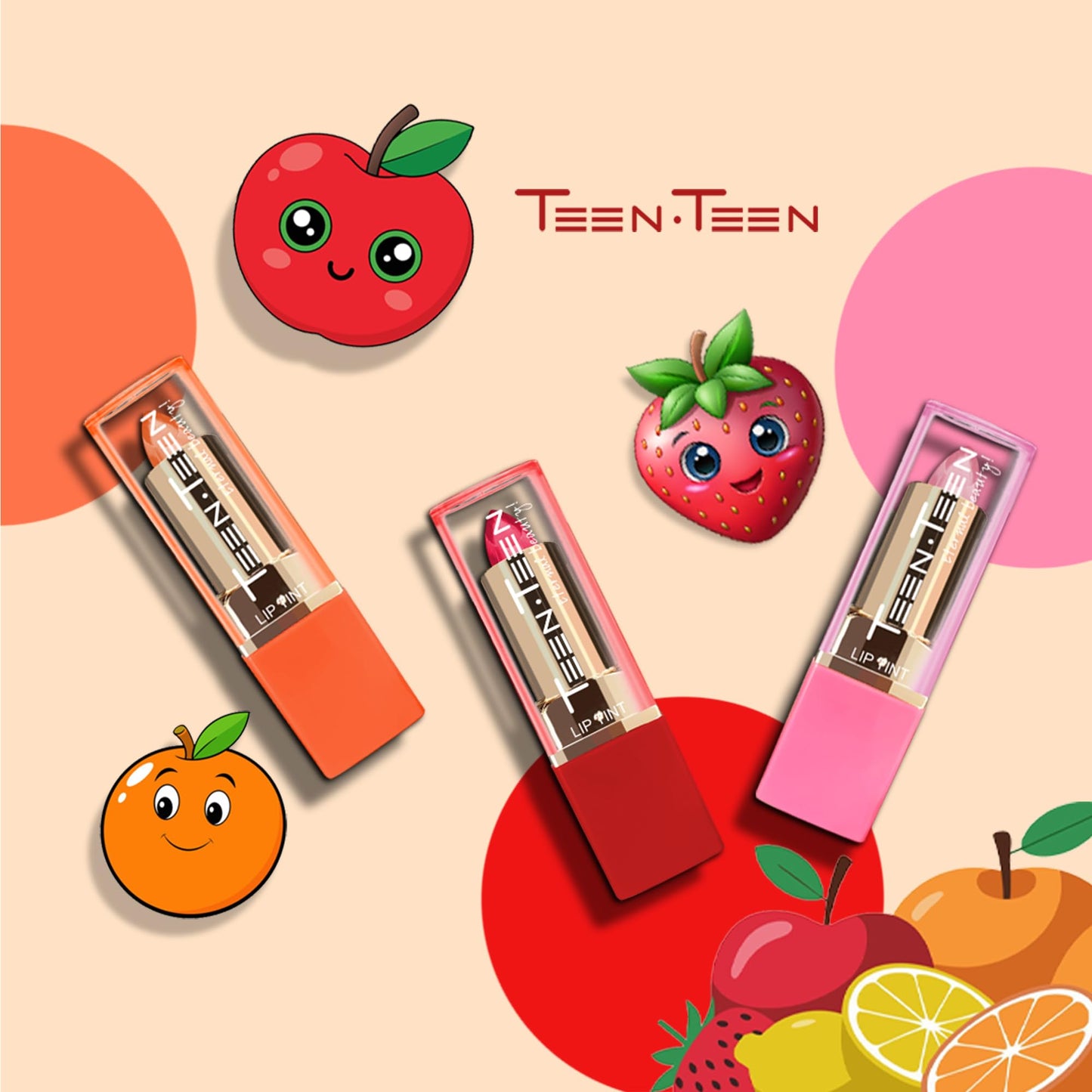 TEEN TEEN Crystal Lipstick Tint Gel & Jelly Formulation | Long-Lasting, Lightweight,Glossy Finish | Hydrating, Tint Blush, Lip Tint | All-Day-Comfort, Orange, 3.5gm