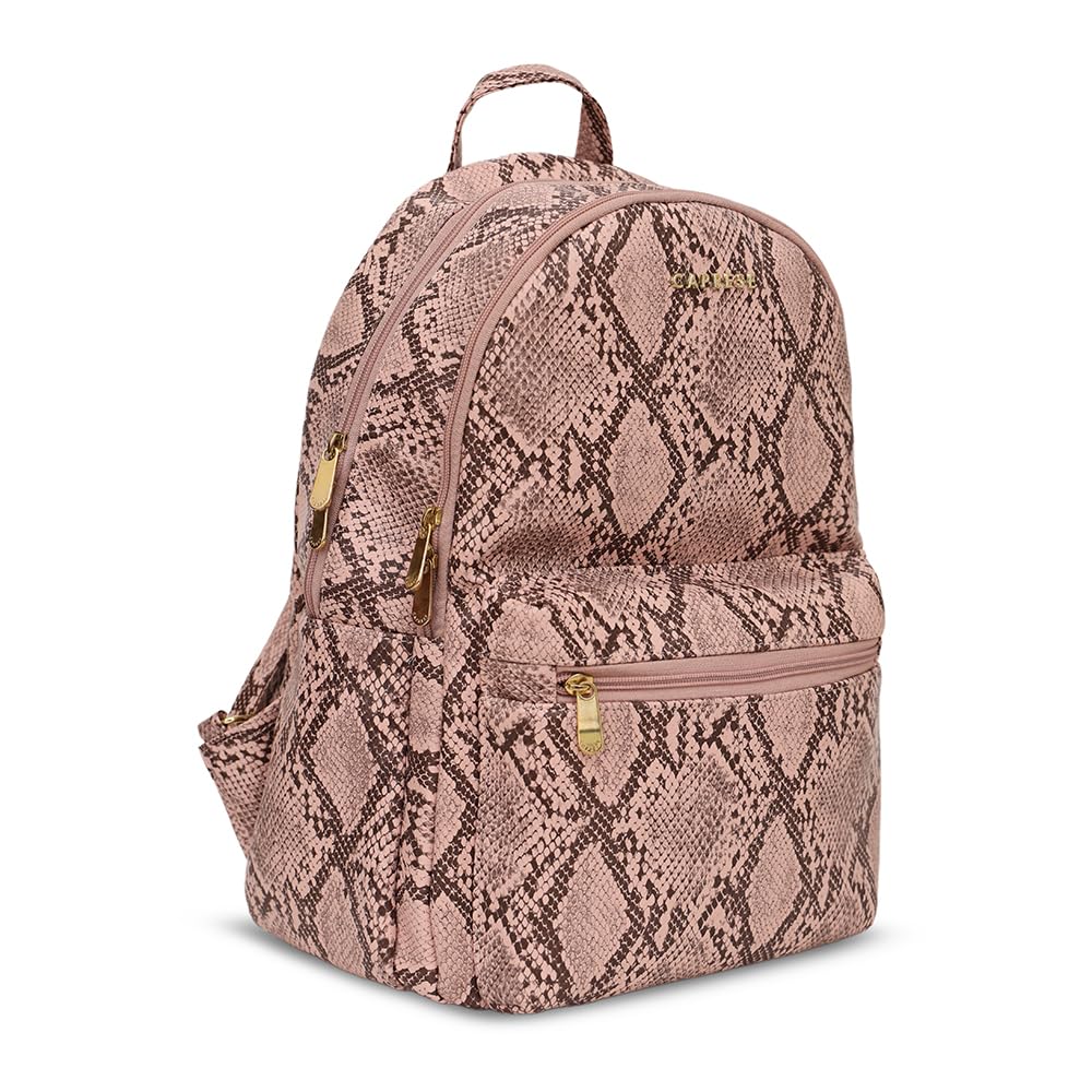 Caprese Cosmos Casual Backpack, Medium | Fashion Backpack for Women with Adjustable Strap & Secure Zip Closure | Spacious, Versatile for Everyday Outings and Travel (Blush)
