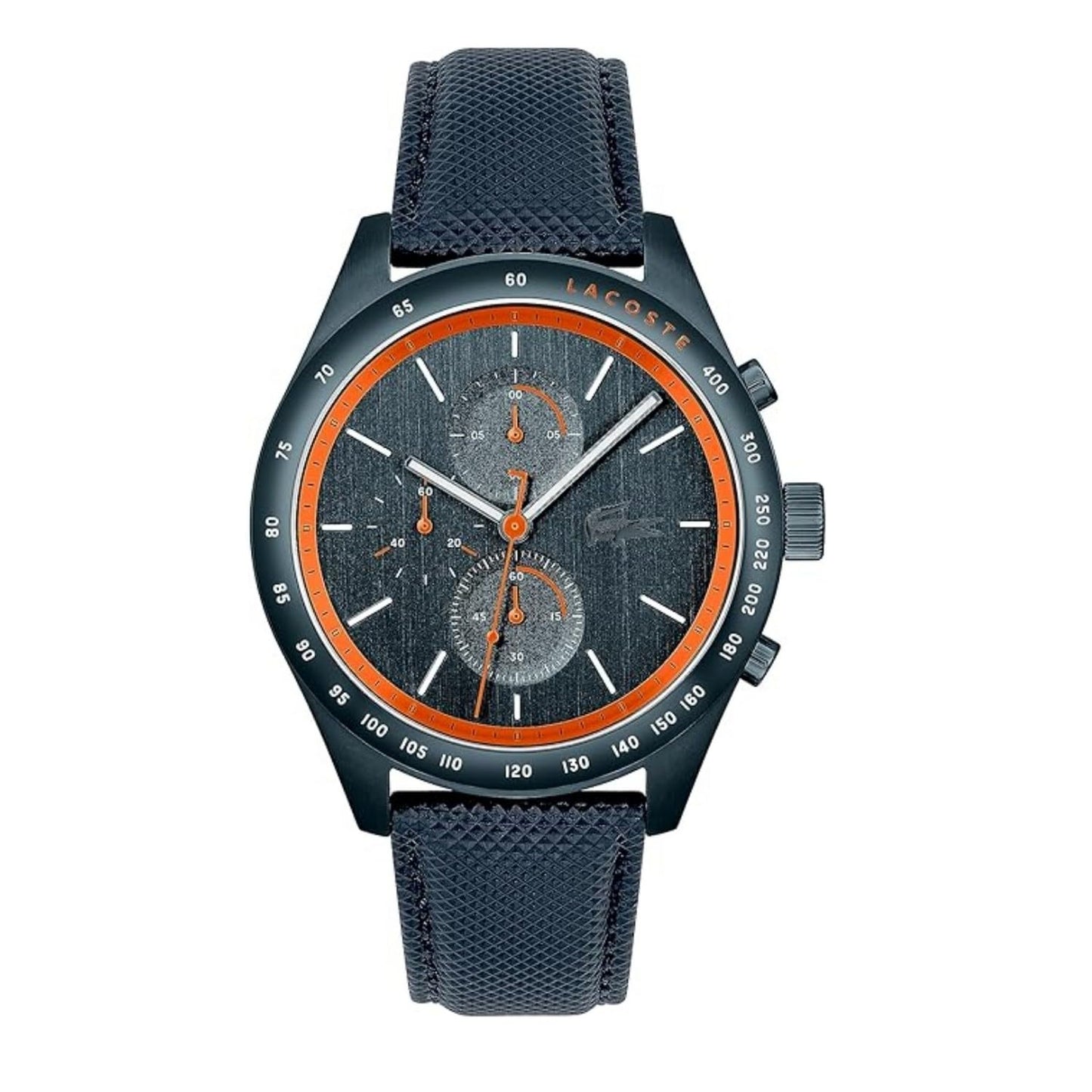 Lacoste Apext Qtz Fashion Chrono Blue Round Dial Men's Watch|Leather Material|Multi Color Band - 2011297