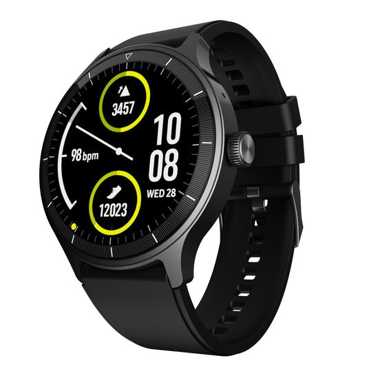 beatXP Flux 1.45" (3.6 cm) Ultra HD Display Bluetooth Calling Smart Watch, 415 * 415px, 60Hz Refresh Rate, Rotary Crown, 500 Nits, Health Tracking, 100+ Sports Modes (Black)