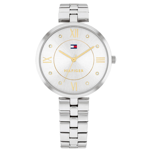 Tommy Hilfiger Quartz Silver Dial Stainless Steel Strap Watch for Women