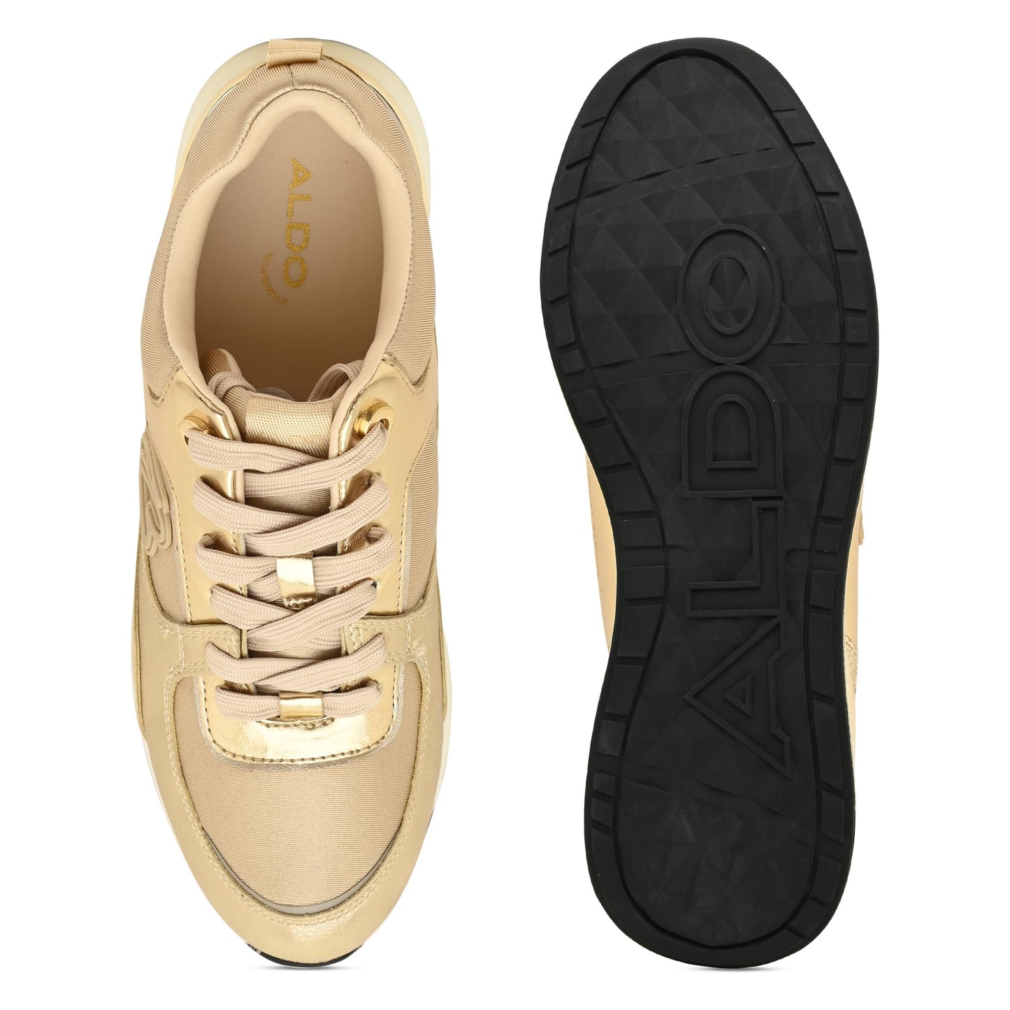 Aldo CLEAA-IN741 Ladies Champagne Flat Sneakers