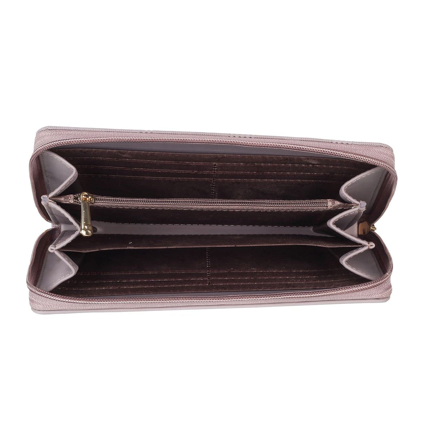 Mochi Women Zip Around Clutch (95-8371-Purple)