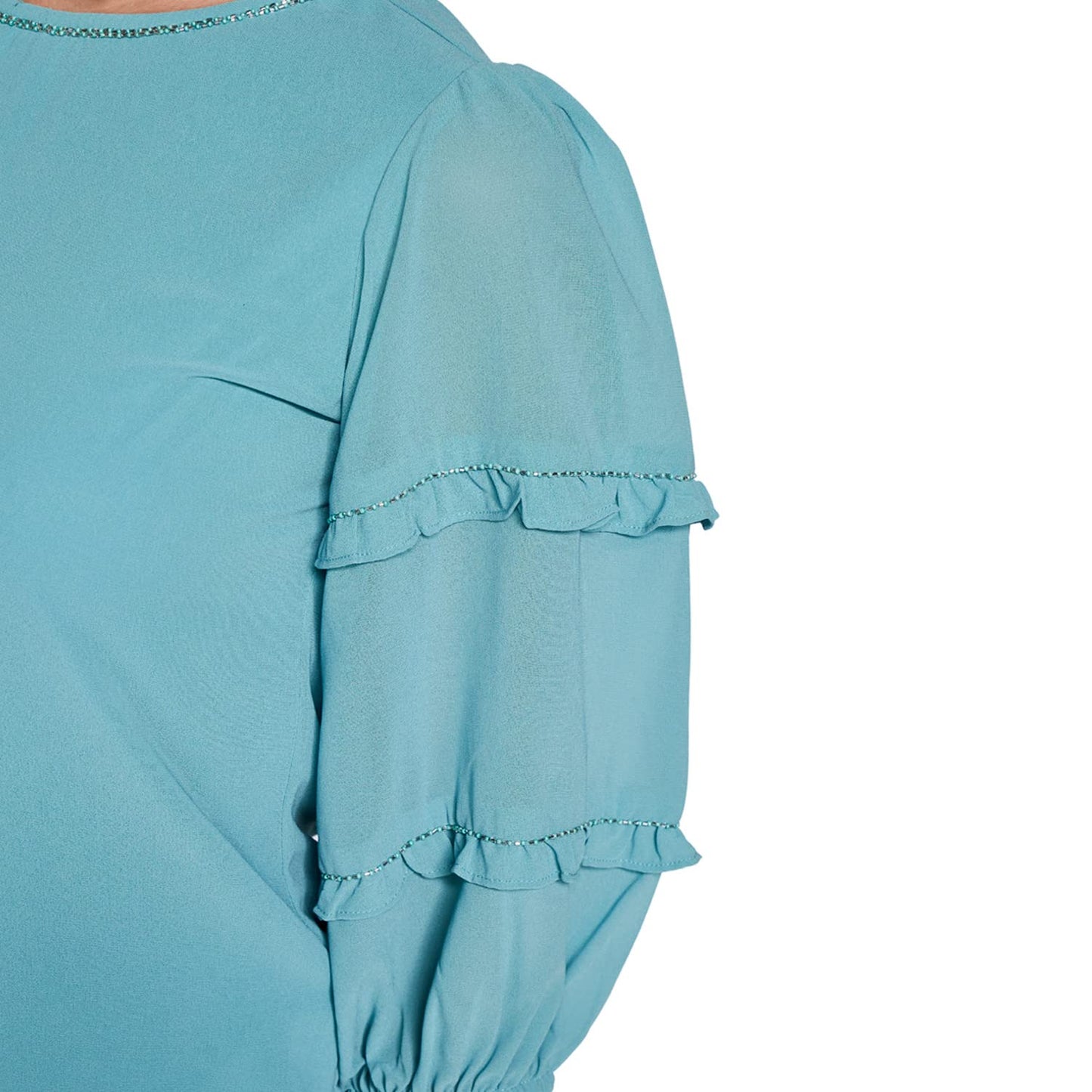 AND Women's Regular Shirt (SS22AB036TPG_Teal 16)