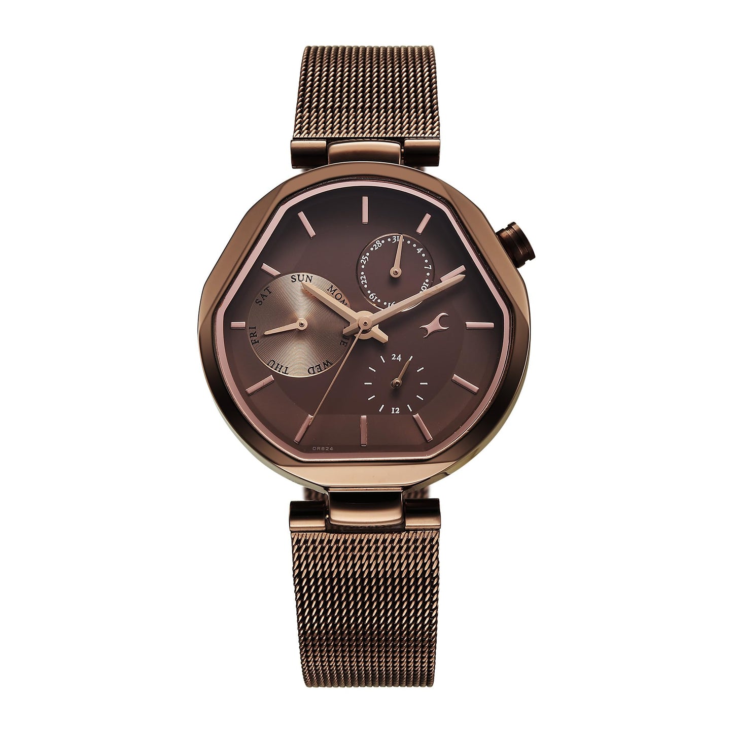 Fastrack TIK Tok 5.0 Quartz Brown Shaped Dial Women's Watch | Stainless Steel Strap Material | Watches for Women Analog - 6319QM01