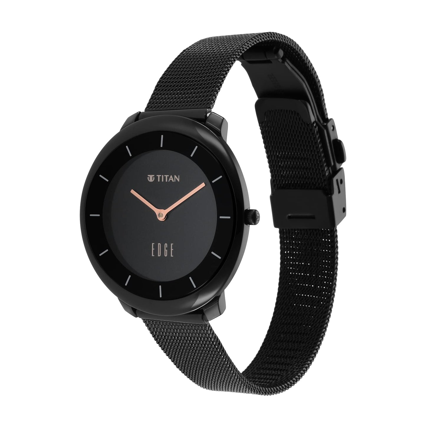 Titan Ladies Edge Dec’21 Analog Black Dial Women's Watch-2677NM01