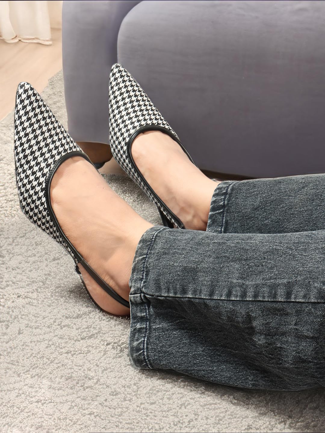 Carlton London Women Shoes,Black-White,UK-8