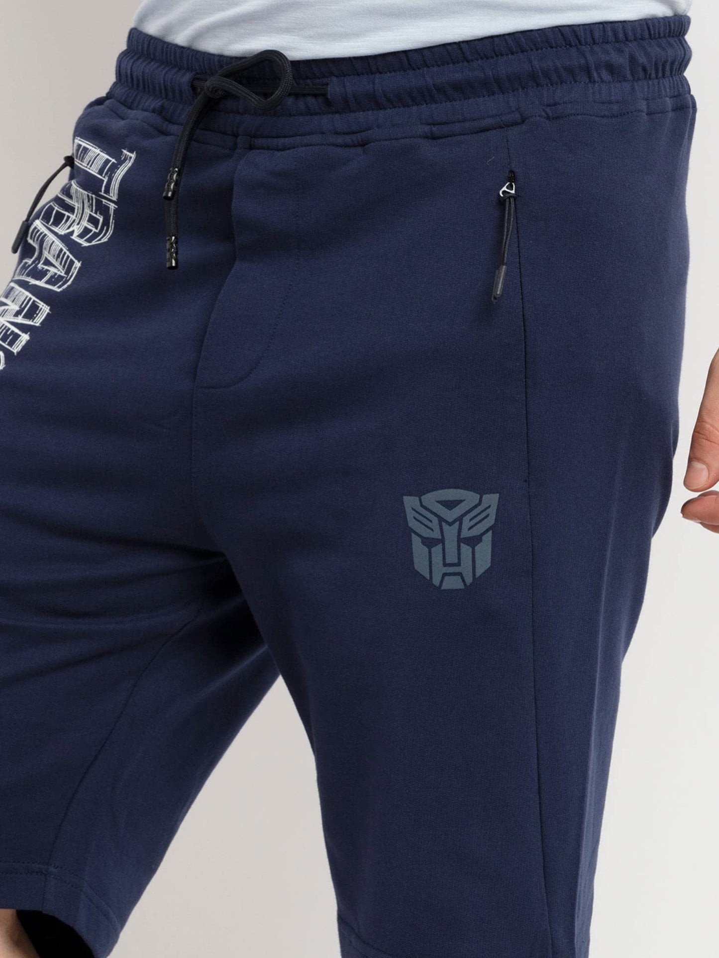 Status Quo Men's Cotton Transformers Printed Shorts | Navy | S | TF-SH-3527-NAVY-S |
