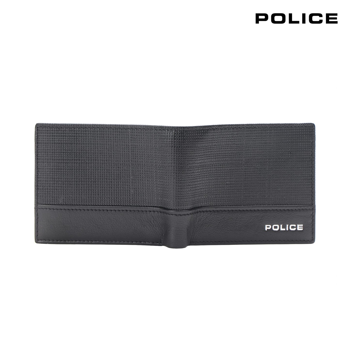 Police Branded Wallet for Men Leather Original | Premium Slim Wallet for Men Stylish Money Bifold Genuine Leather Gents Purse with 10 Card Holder Slots - Black