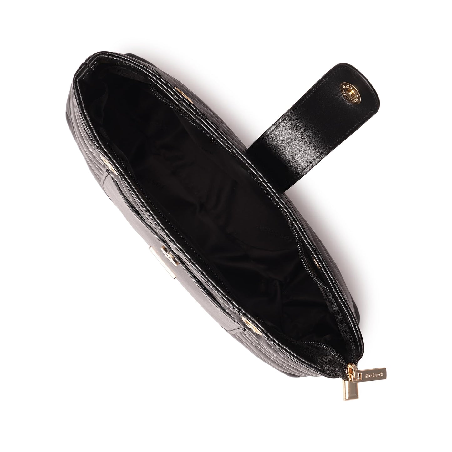 Fastrack Quilted Structured Tote Bag with Semi-Metallic Shoulder Strap for Women, Girls and Ladies