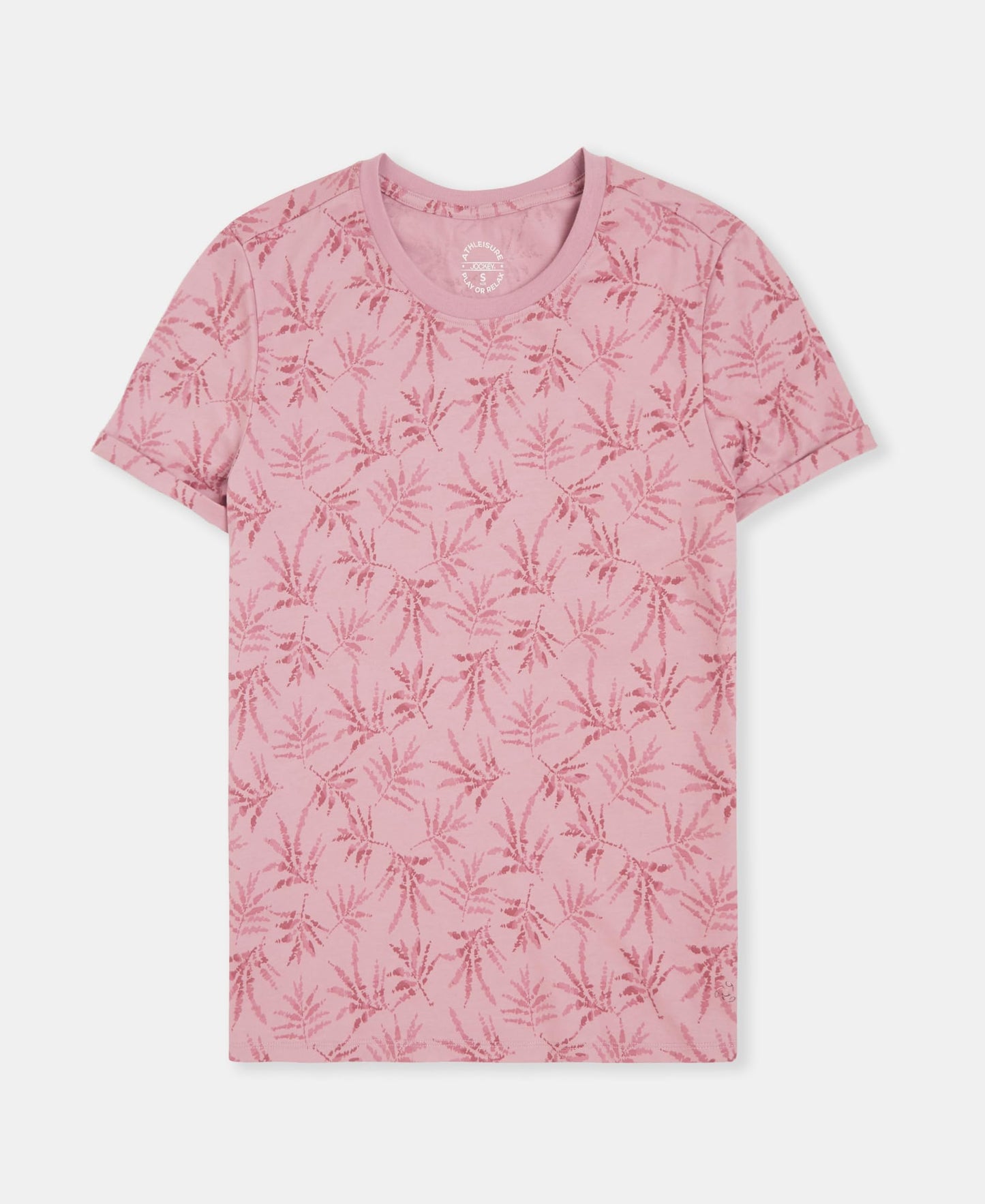 Jockey A144 Women's Super Combed Cotton Relaxed Fit Printed Half Sleeve T-Shirt_Lilas_XL