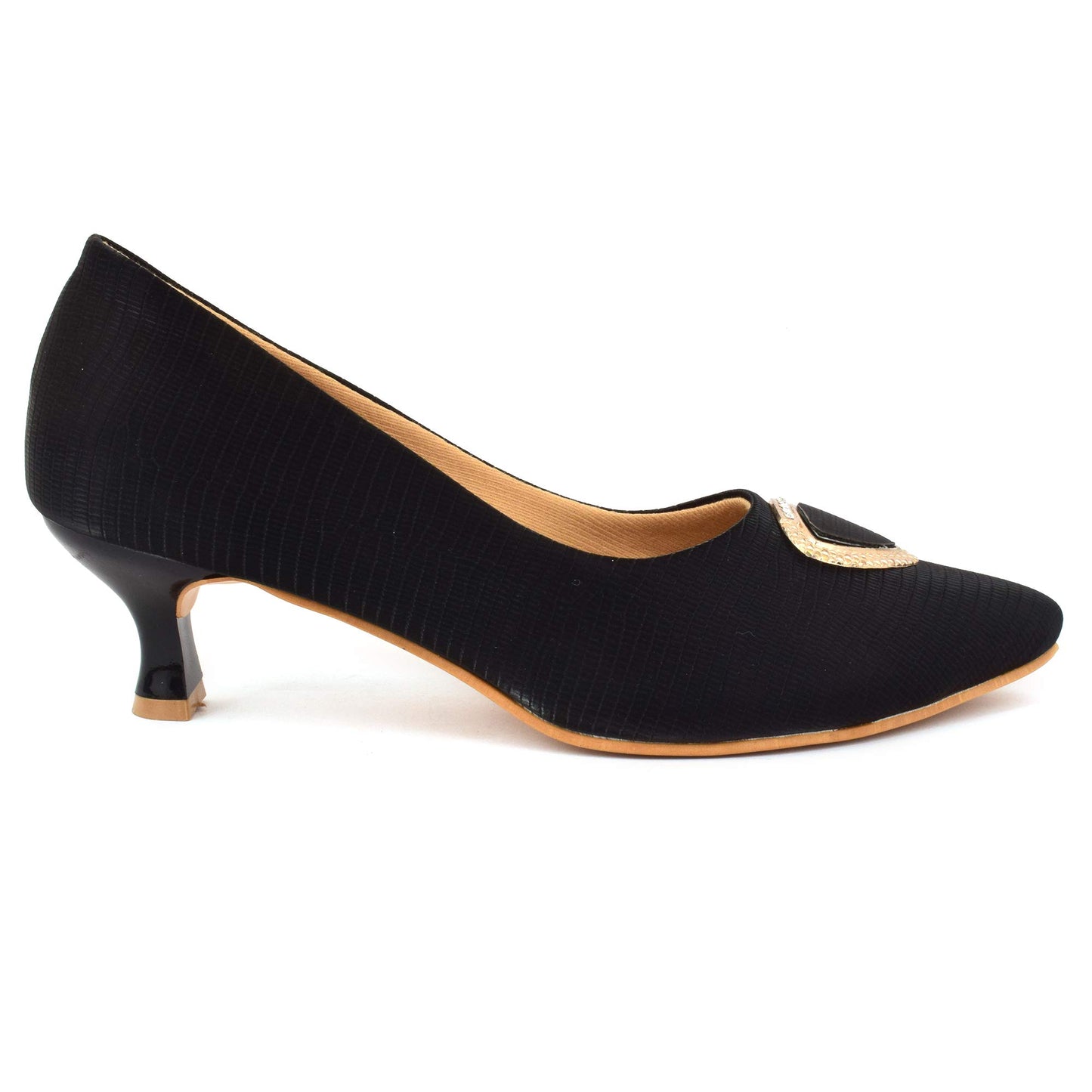 XE Looks Black Pencil Heel Fashion & Trendy Bellies for Women UK-8