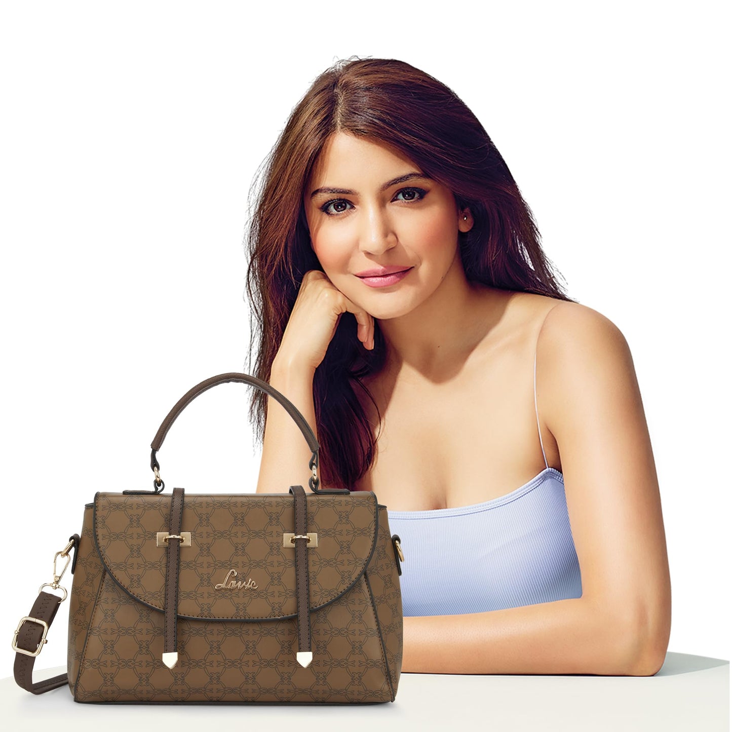 Lavie Women's Mono Beech Flap Satchel Bag for Women | Satchel Handbag for Work | Ladies purse | Stylish Shoulder Bag | Gift for Women