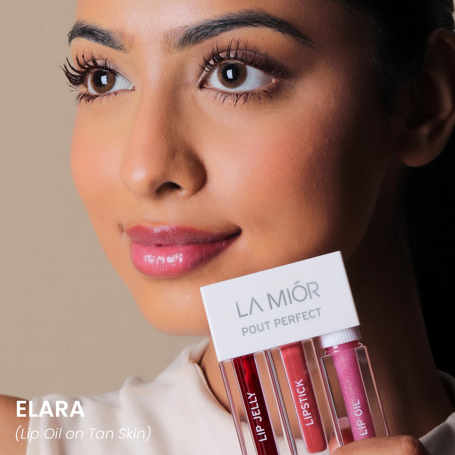 Lamior Pout Perfect 3-in-1 Lip Kit | Lip Stain, Matte Liquid Lipstick & Glossy Lip Oil | Long-Lasting Hydrating Formula | Peptides, Ceramides & Noni for Soft, Smooth Lips | Ultimate Lip Care