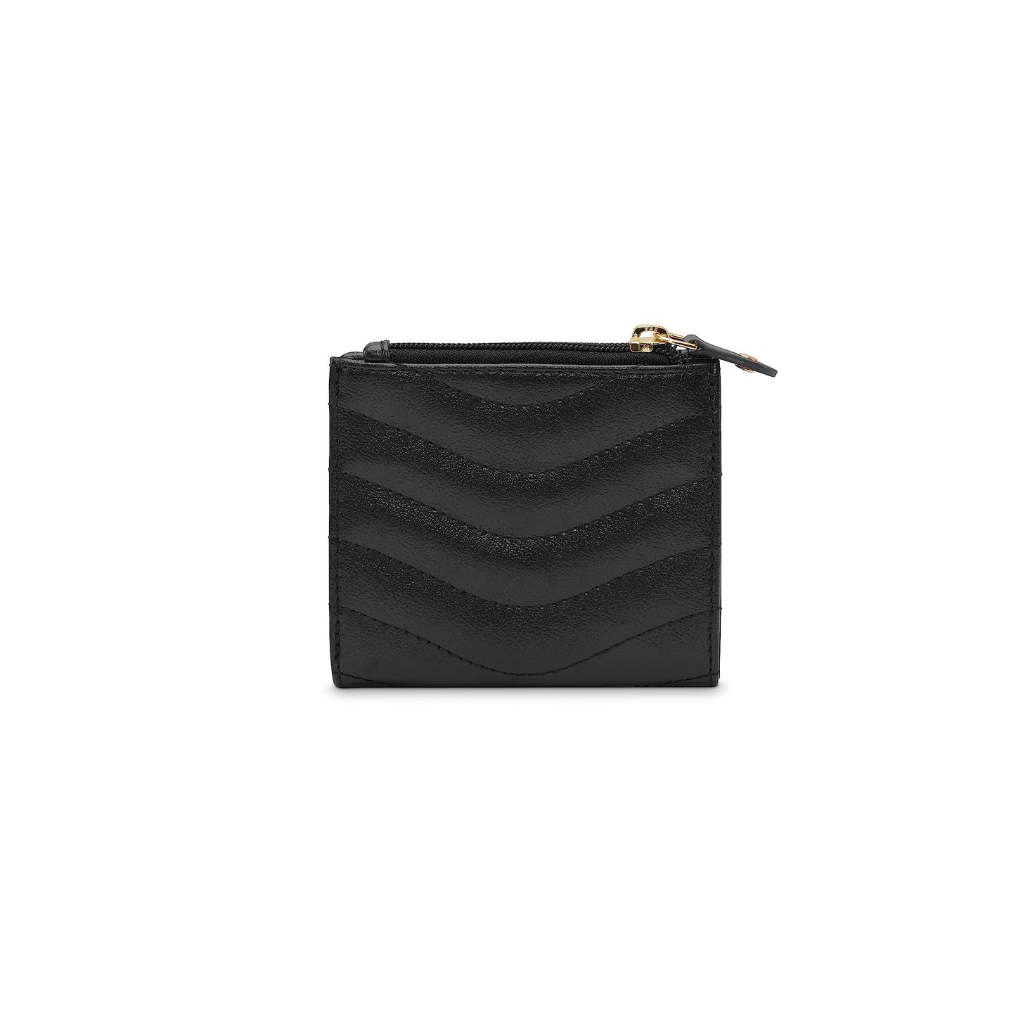 Fastrack Women Premium Faux Leather Quilted Wallet, Black
