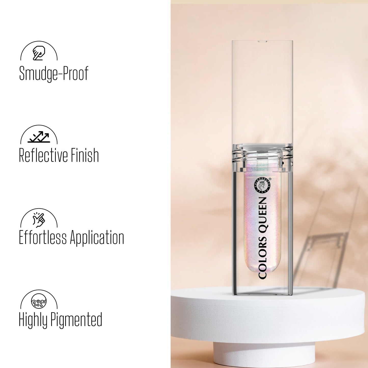 Colors Queen Multichrome Liquid Eyeshadow | Long Wearing & Highly Pigmented Eyeshadow with Metallic Finish | Transfer Proof & Smudge Proof Liquid Eye Shadow for Eye Makeup (10 - Diamond Dust)