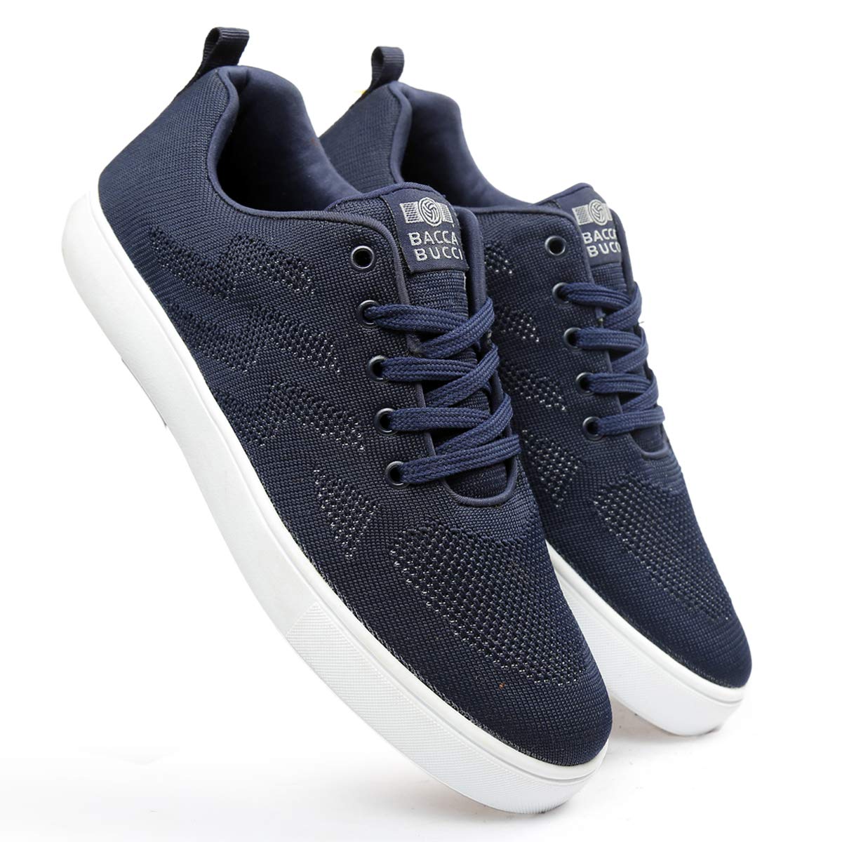 Bacca Bucci® Men's Knitted Canvas Venice Comfort/Air Flow Casual/Sneakers Shoes for Men- Blue, Size UK6