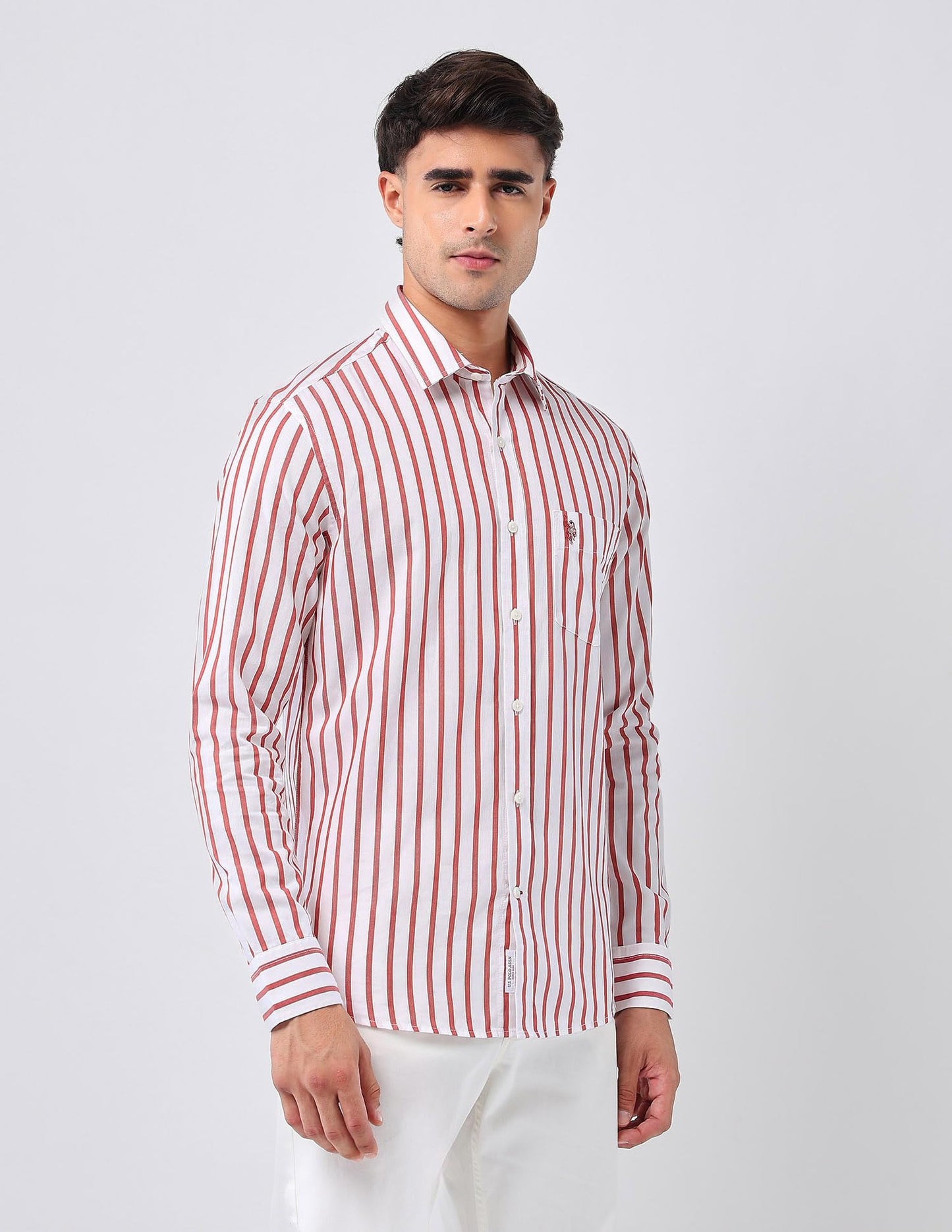 U.S.Polo Association Men's Vertical Striped 135Th Shirt