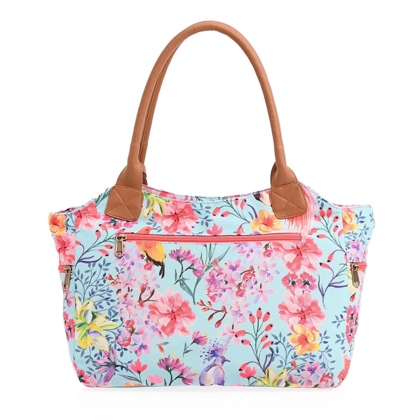 Boho Girl Summer Floral Printed Women Handbag | Top Handle Bag | Spacious Handbag For Women | Multiple Compartment | Ladies Handbag With Shoulder Straps | Ladies Purse Handbag (Multicolor)