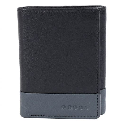 Cross Black Stone Zorzy-Trifold Leather Coin Wallet for Men | 6 Card Slots |2 Slip in Pocket & 1 Full Length Currency Compartments