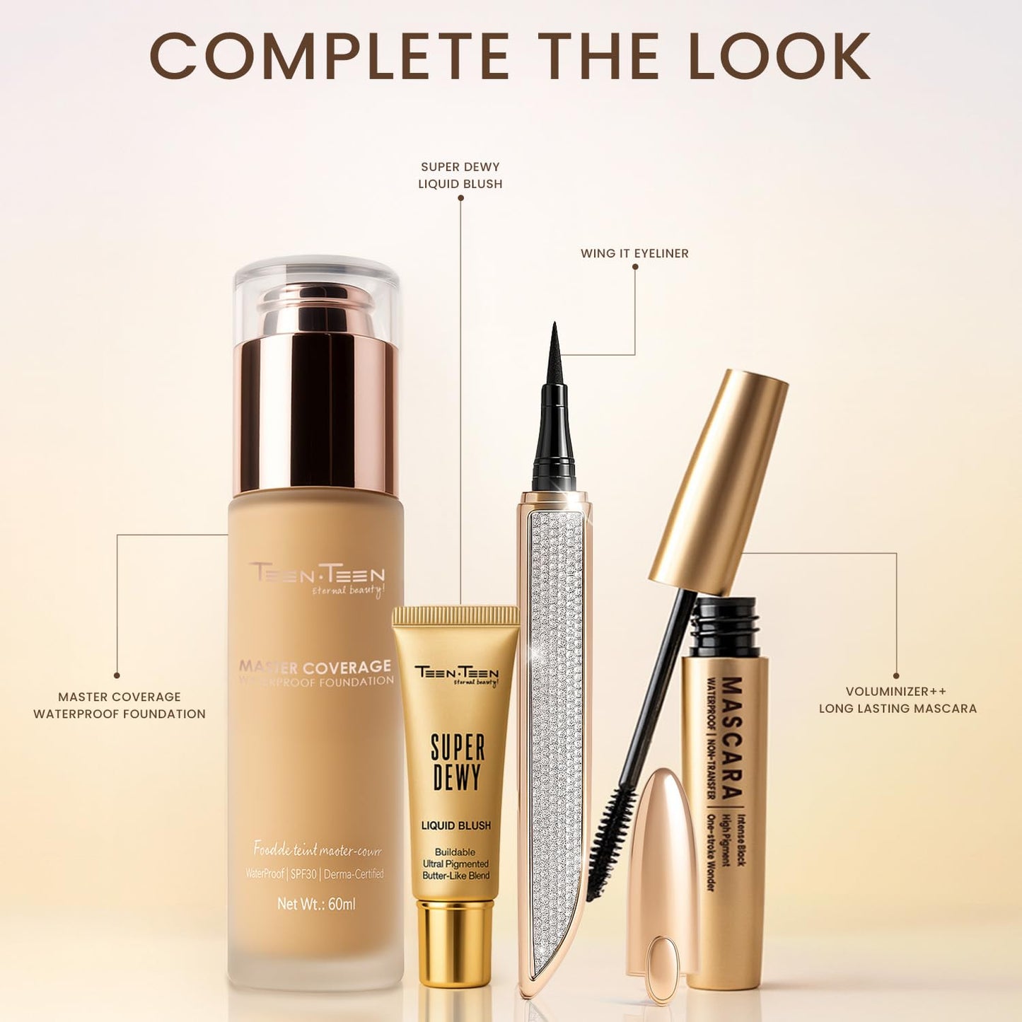 TEEN TEEN Luxe Matte Lipstick | Long Lasting | Ultra Smooth | Velvet Finish | Lightweight & Travel Friendly | Noughty-Nude, 1gm