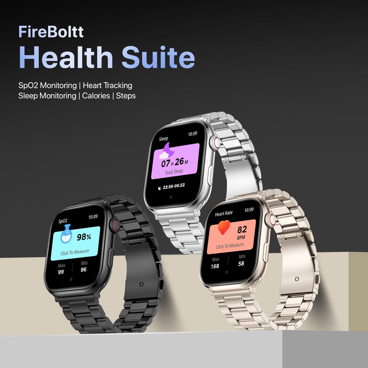 Fire-Boltt Brillia Pro Smart Watch with 51.3mm (2.02 inch) AMOLED Display, Bluetooth Calling, SpO2, Heart Rate Monitoring, 120+ Sports Modes, IP67 Waterproof, Long Battery Life (Silver Chain)