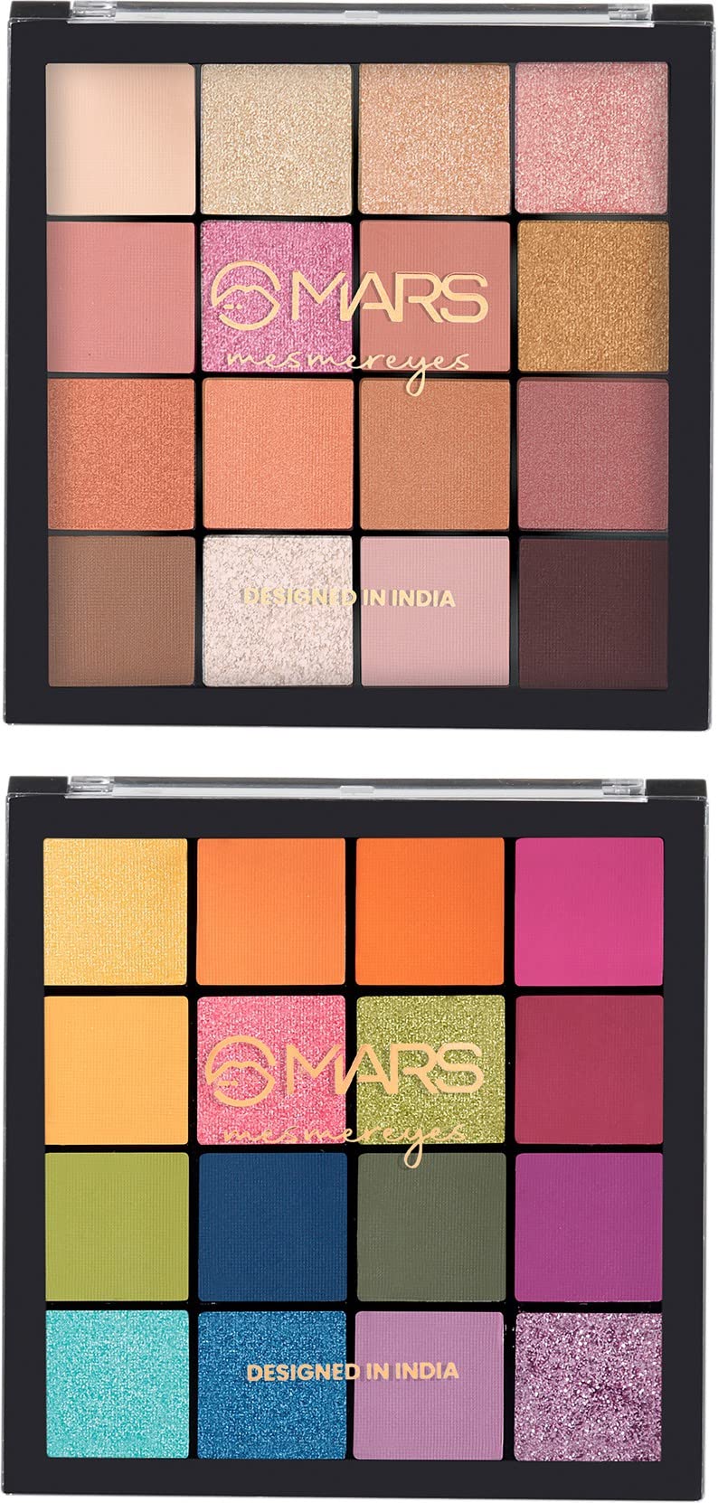 MARS 36 Shade Ultra Pigmented Velvety Eyeshadow Palette 41.6 g (Shade-02+03) Multicolor Satin Finish