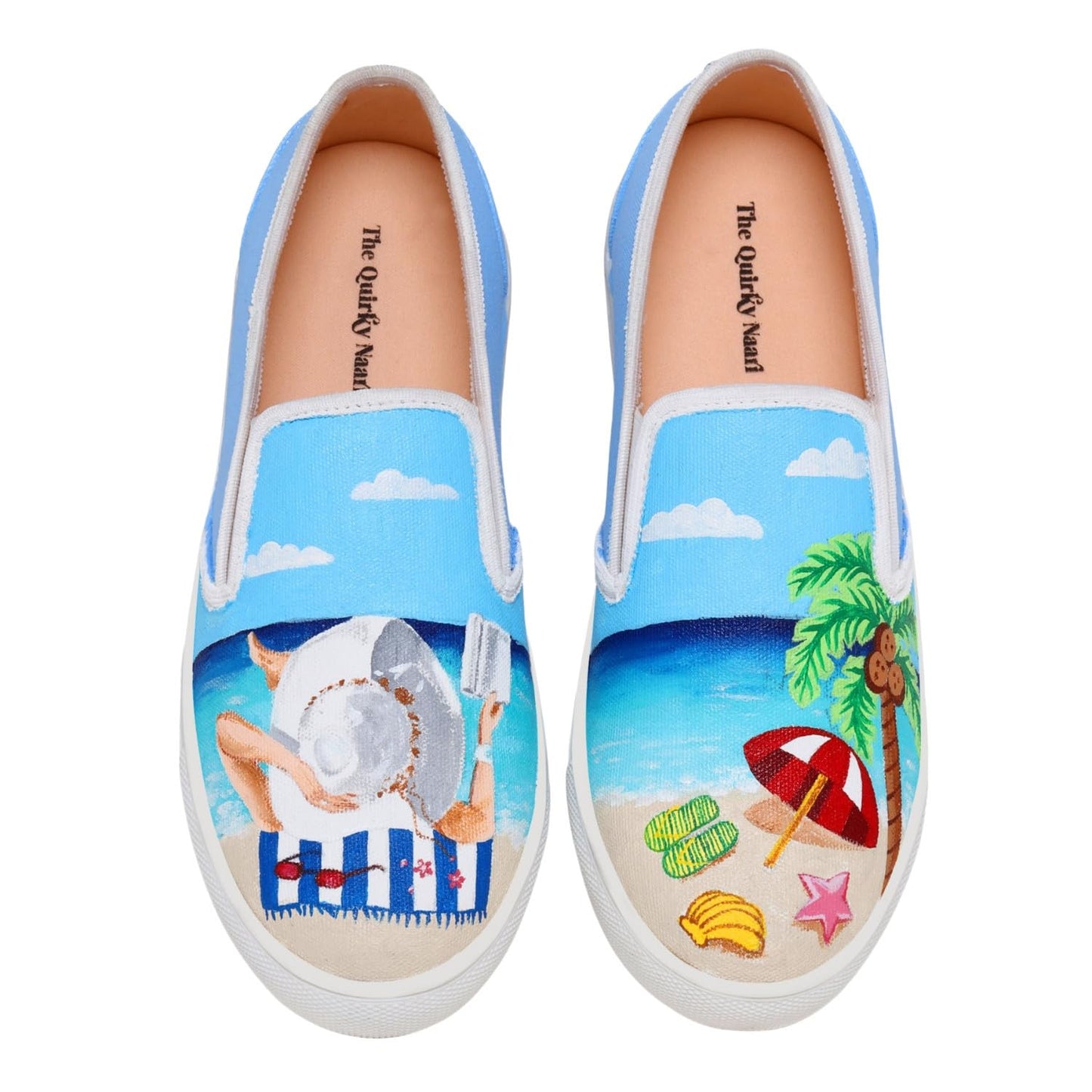 THE QUIRKY NAARI Beach Breeze Slipons For A Stylish Touch | Blue